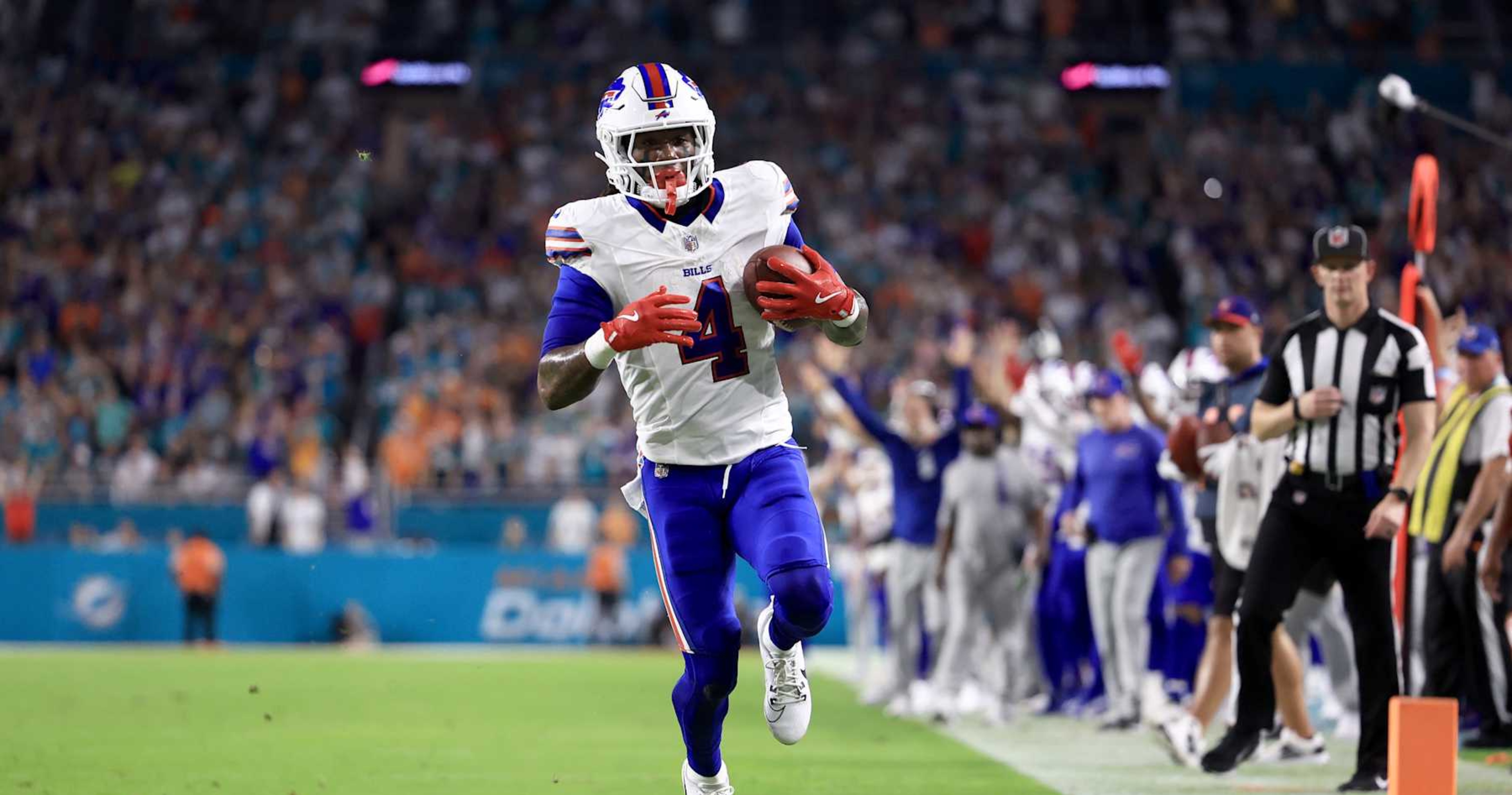 Bills' James Cook Thrills Fantasy Football Fans With 3 TDs In 1st Half ...