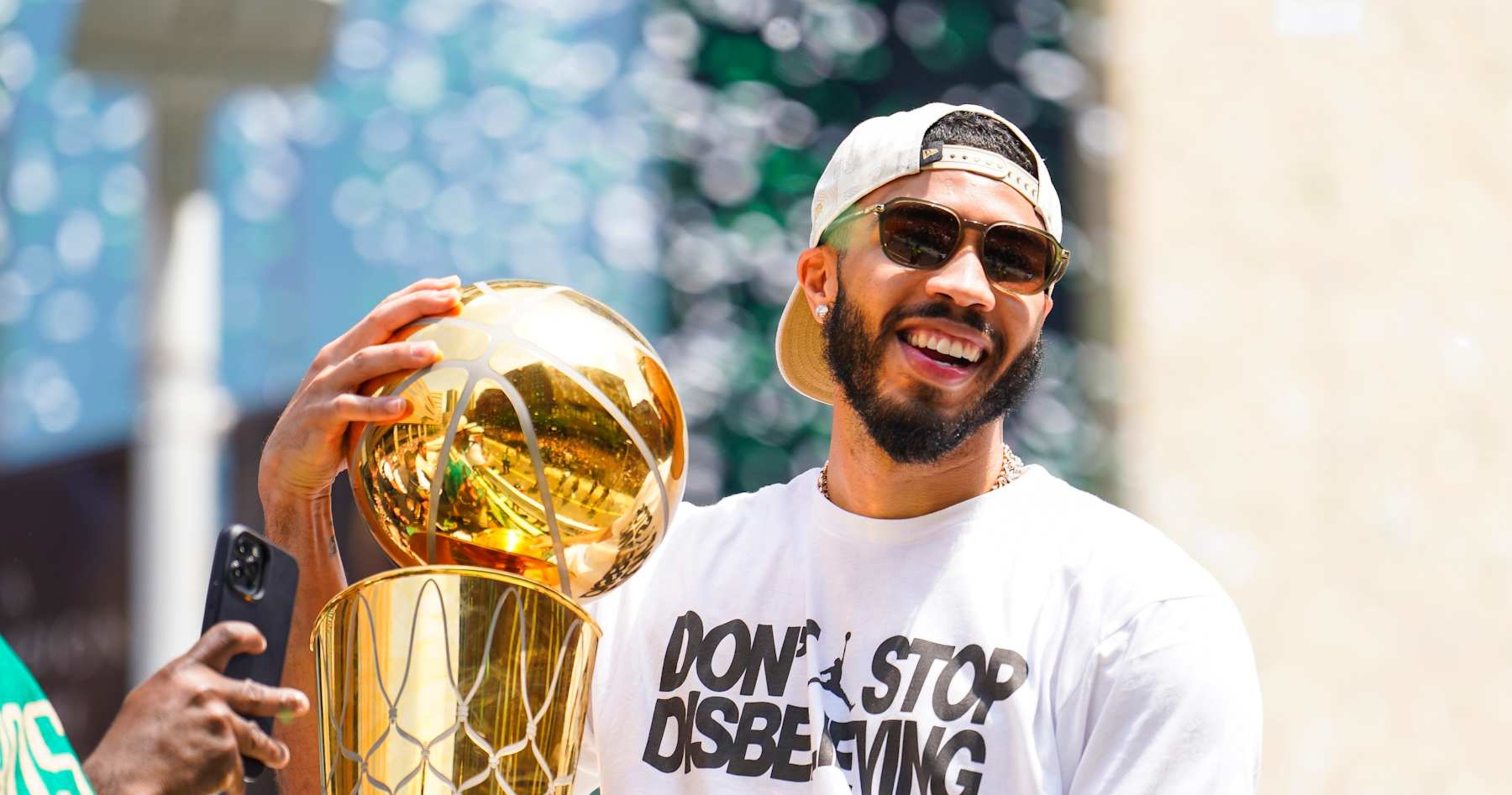 Photo: Celtics’ Jayson Tatum Gets Back Tattoo of Himself Holding NBA Title Trophy