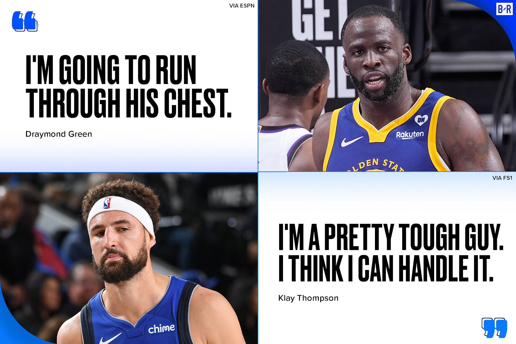 Video Klay Thompson Reacts to Draymond Green Saying He'll 'Run Through