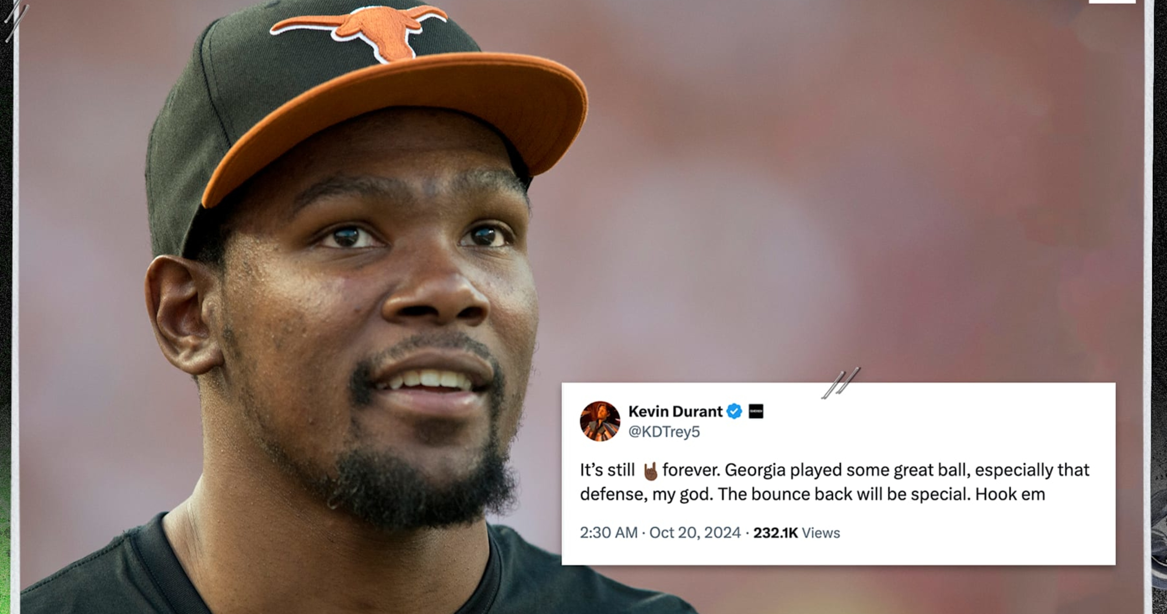 Kevin Durant Reacts To Texas' Loss Vs. Georgia: 'The Bounce Back Will ...