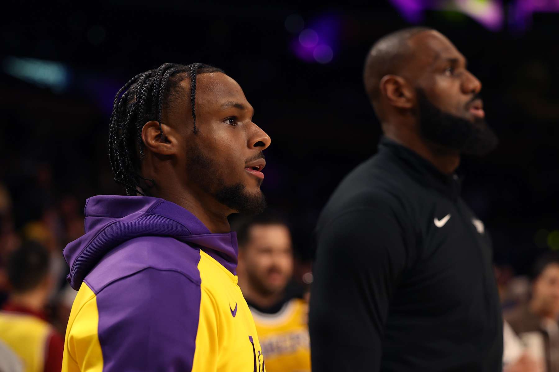 Video Lakers' LeBron, Bronny James Make History as 1st FatherSon Duo