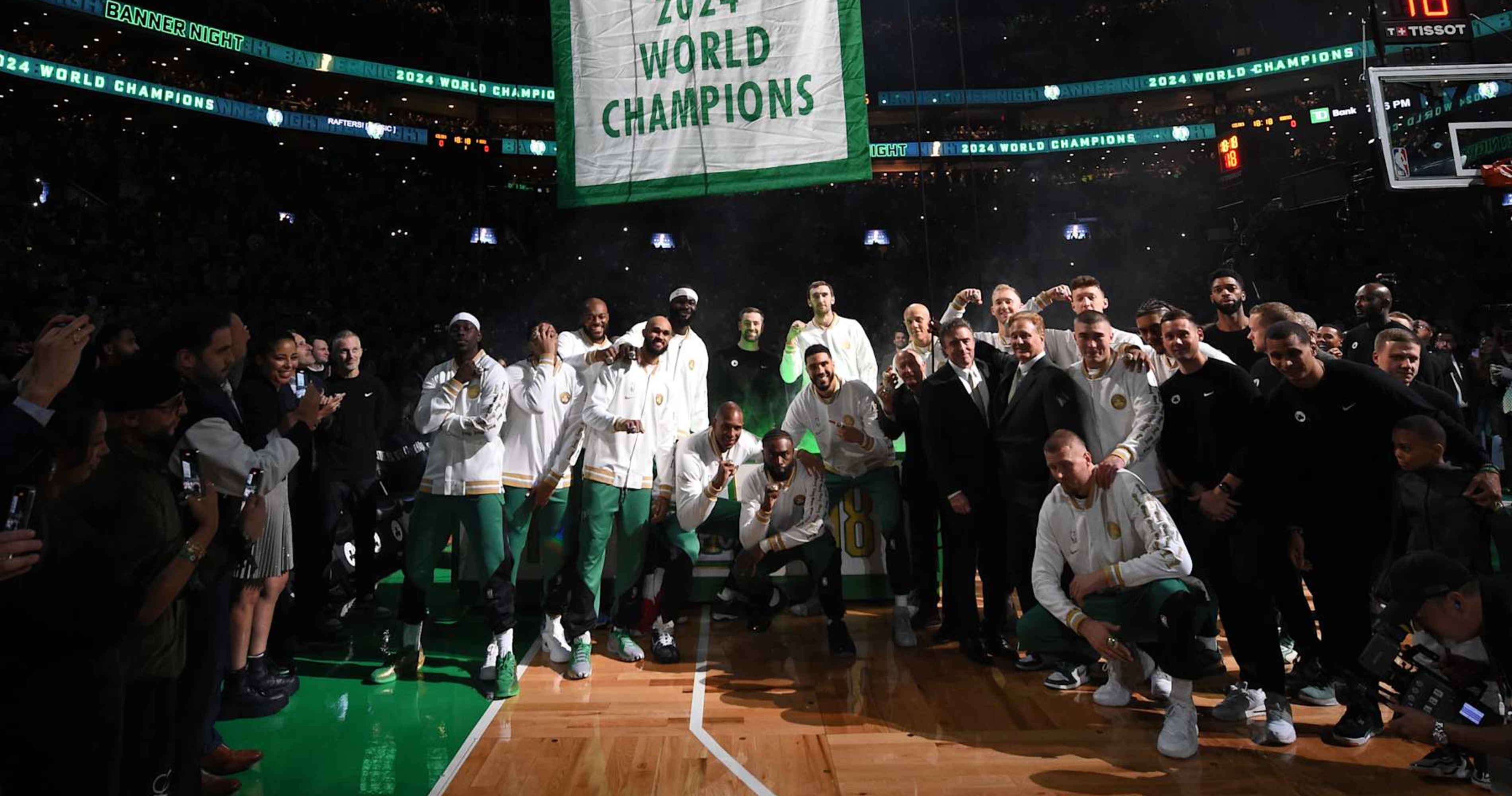 Video: Celtics Post Incredible Drone Footage from 2024 NBA Title Banner Ceremony