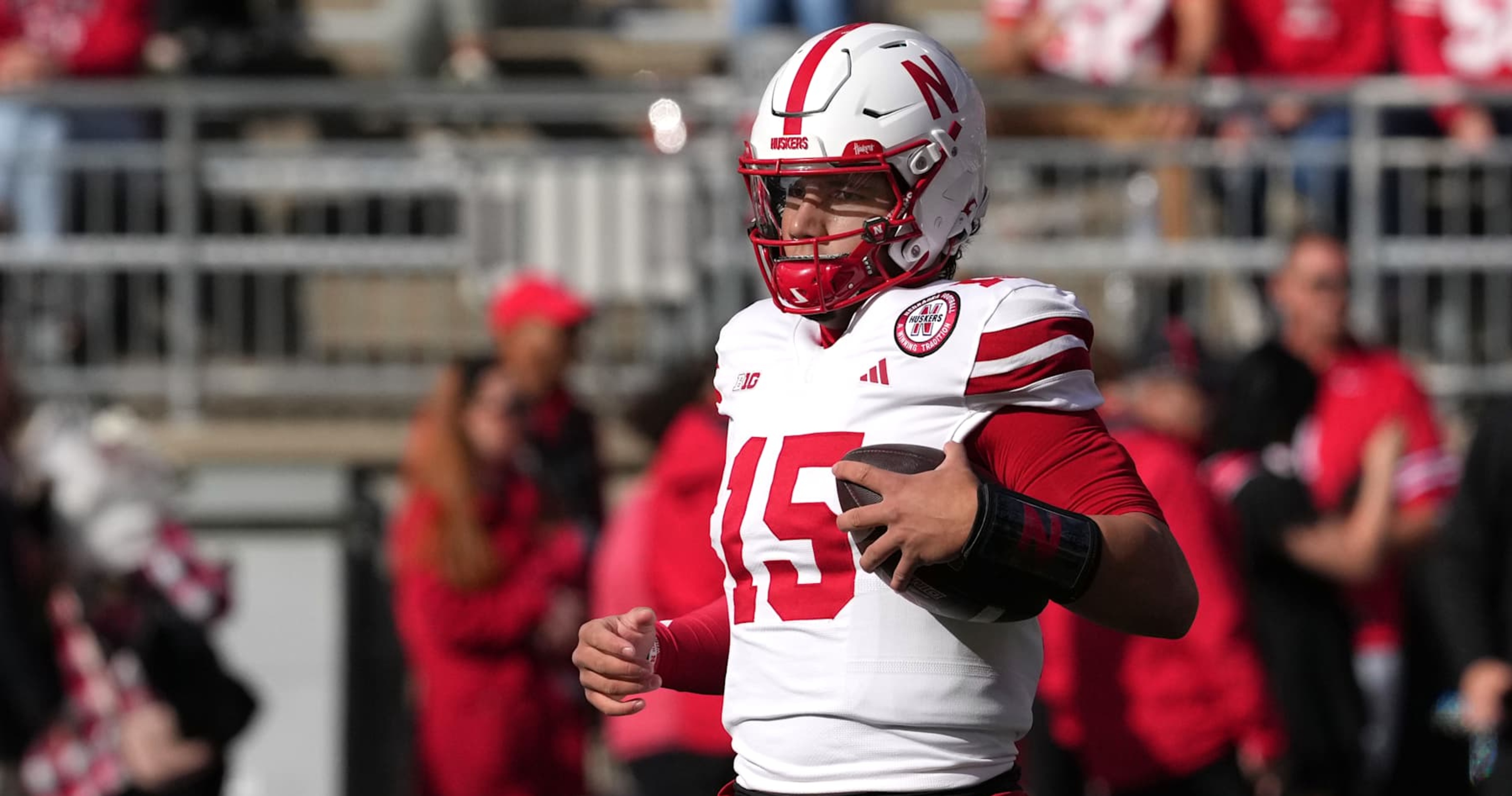 Report: Dylan Raiola Expected to Play for Nebraska vs. USC Amid Back Injury thumbnail