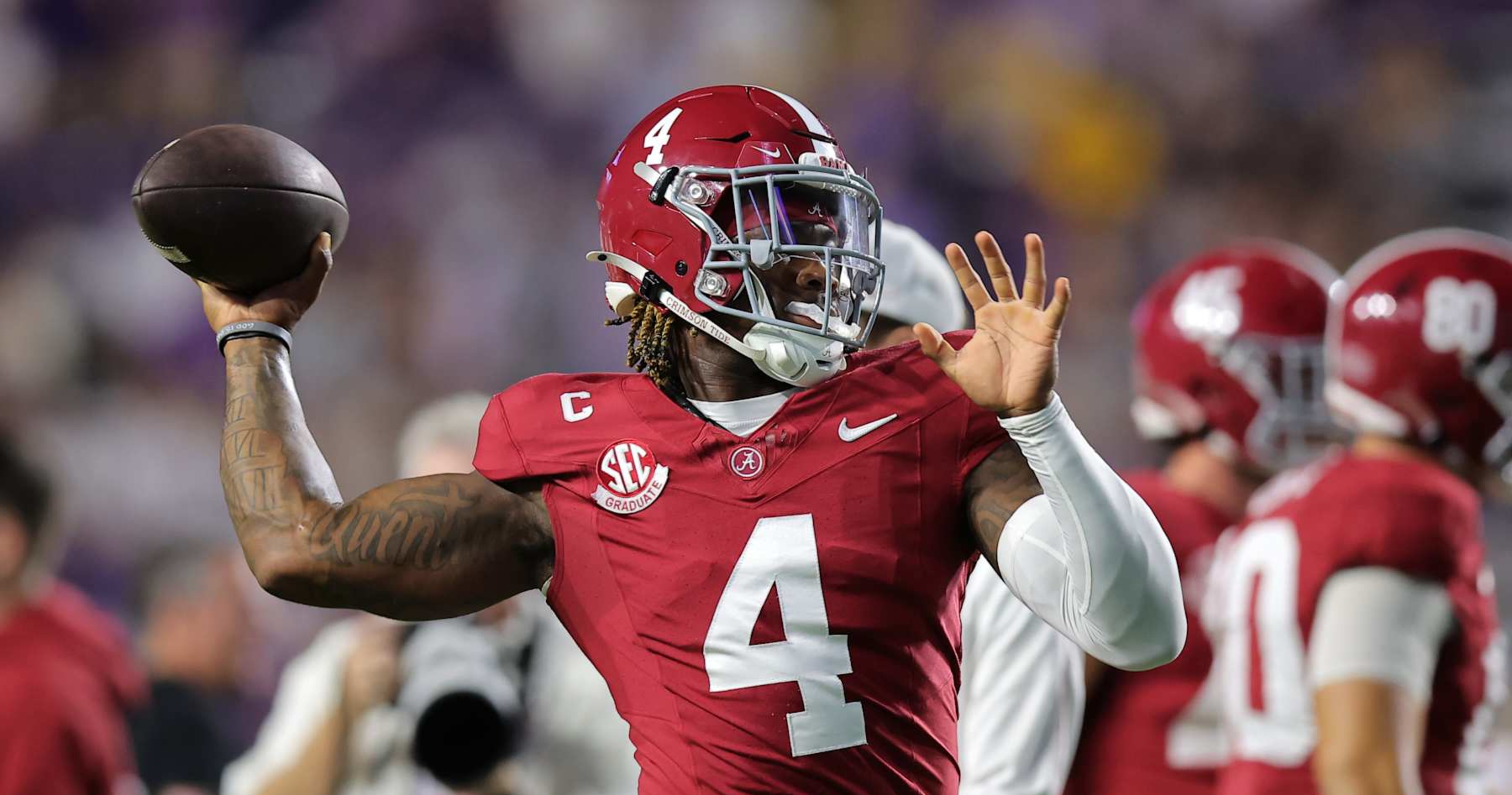 Jalen Milroe Dazzles CFB Fans as Ryan Williams, Alabama Rout Brian Kelly, LSU thumbnail