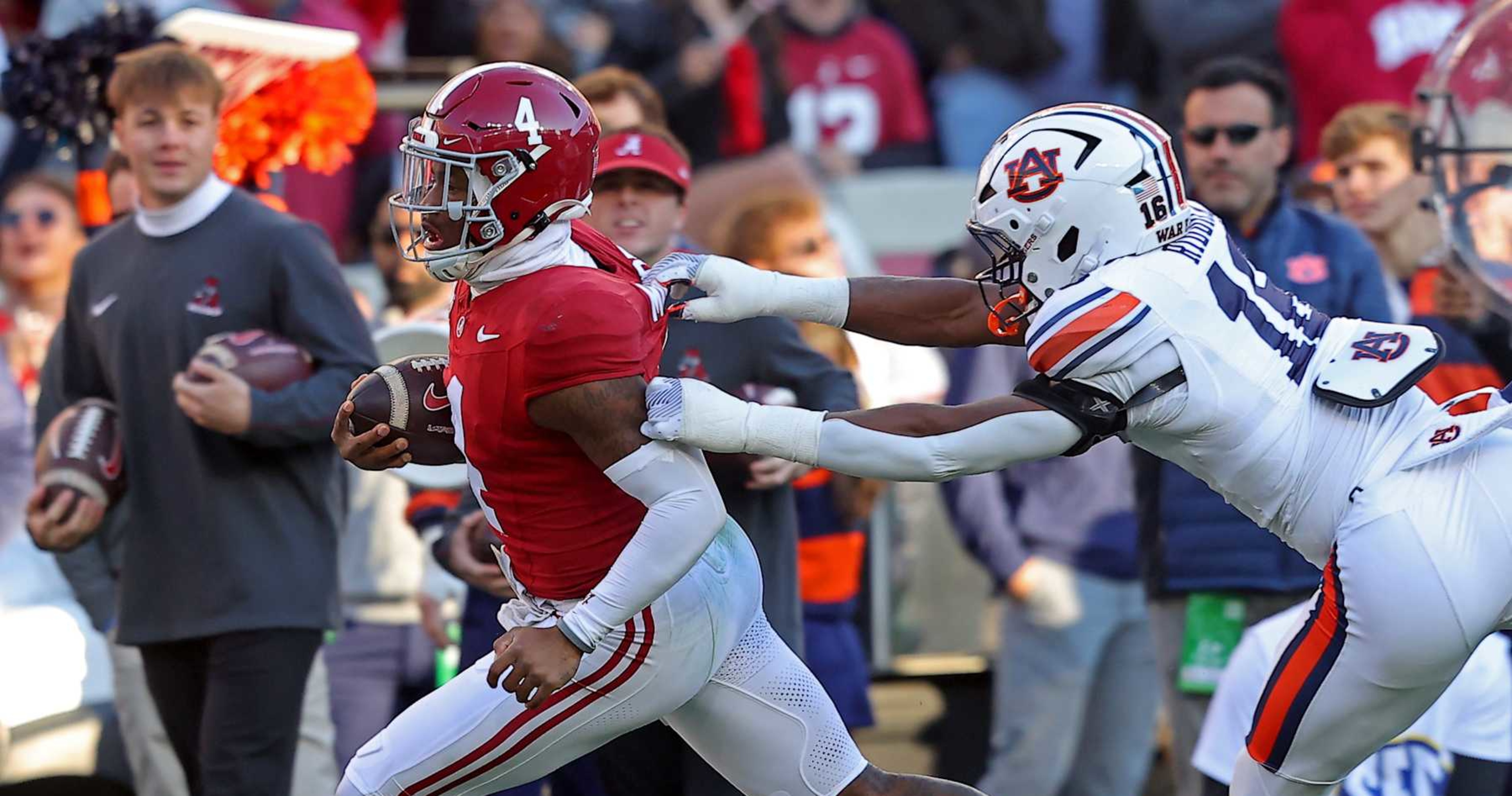 Jalen Milroe Energizes CFB Fans as Ryan Williams, Alabama Beat Auburn amid CFP Hopes