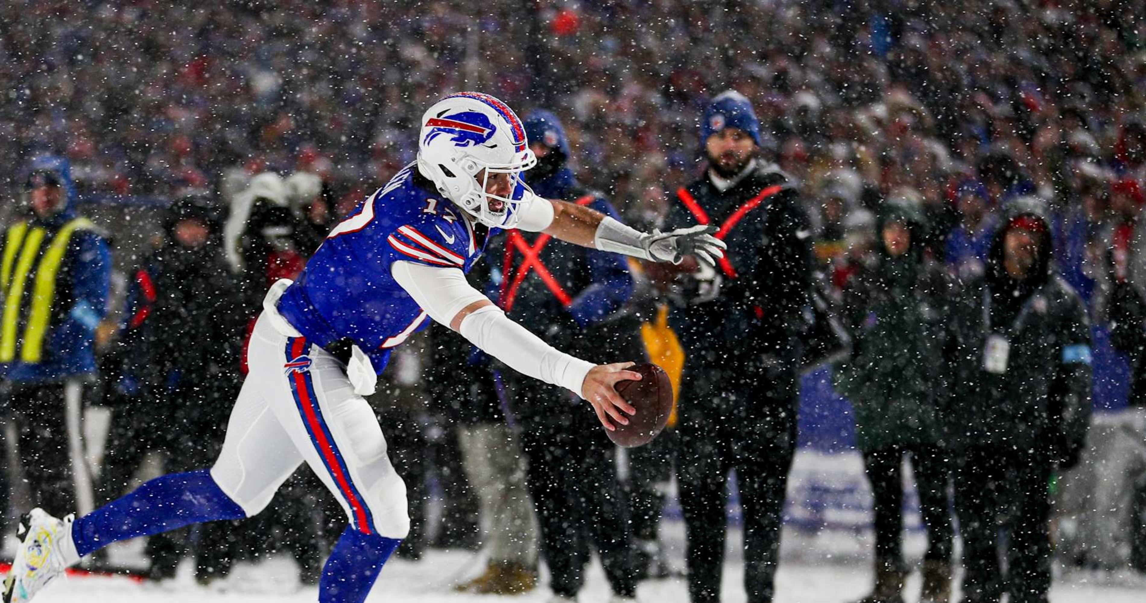 Bills' Josh Allen Reacts to Lateral TD in Mic'd Up Sideline Video 'I