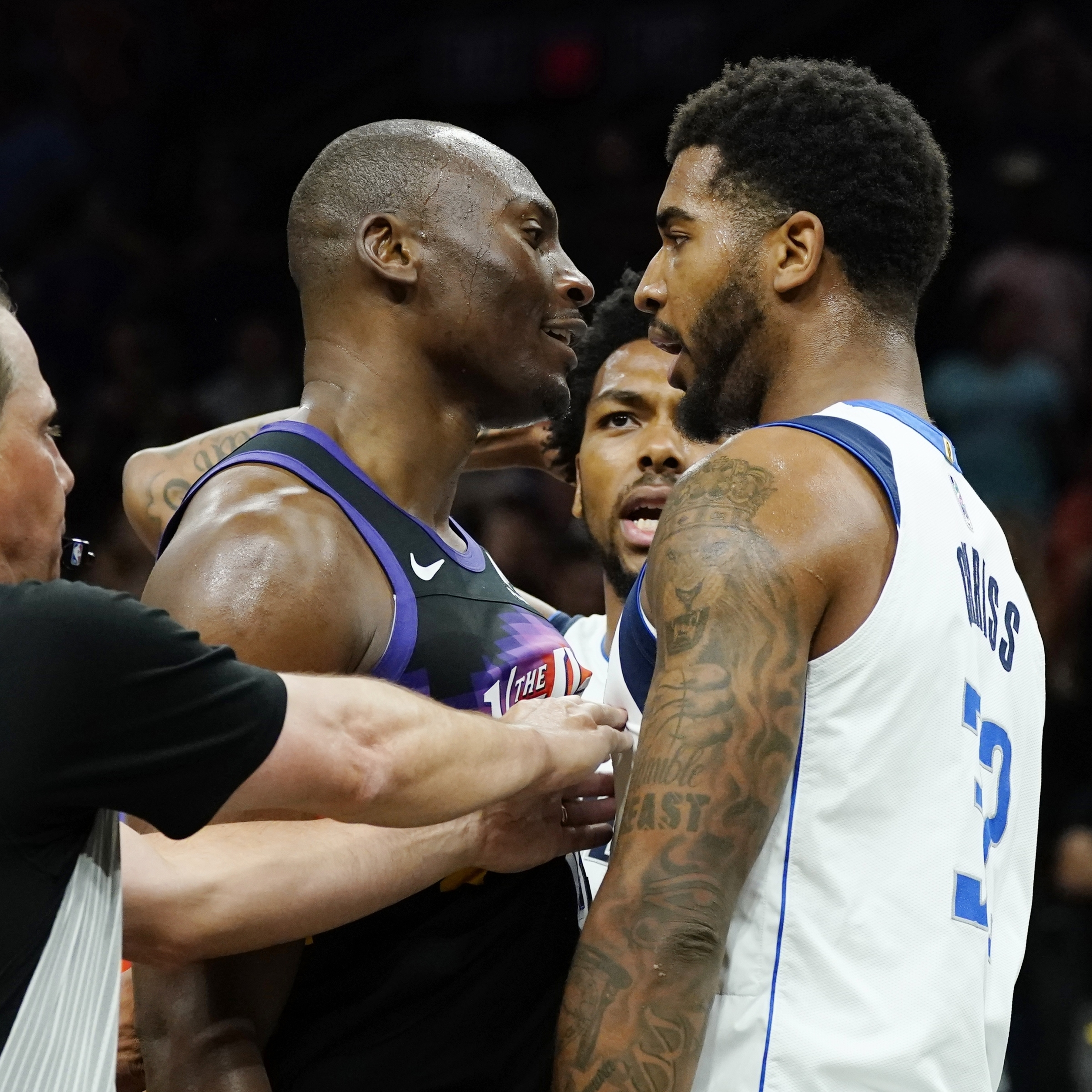 Marquese Chriss Follows Bismack Biyombo in Tunnel After Suns vs. Mavs Game 5 Ejection