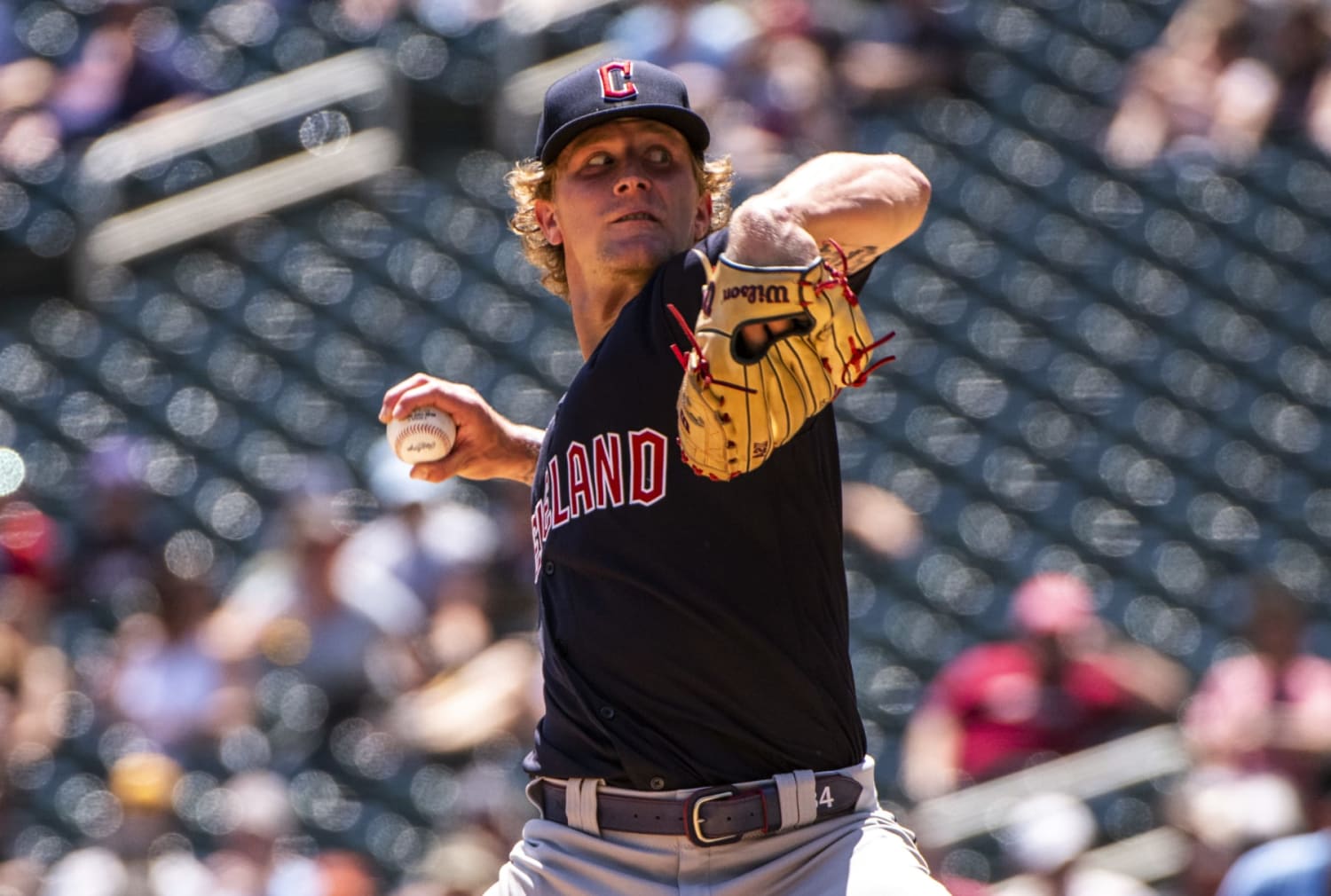 Guardians' Zach Plesac breaks hand punching mound to land on IL