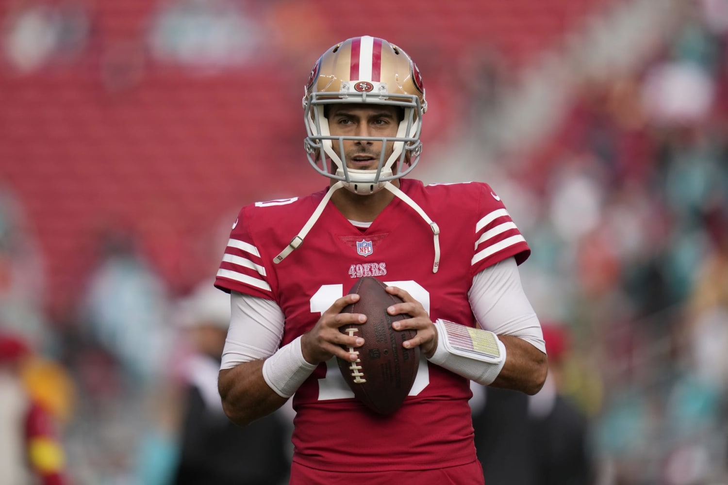 Kyle Shanahan says he's 'really not concerned about' Jimmy Garoppolo  calling 49ers QB situation 'weird'