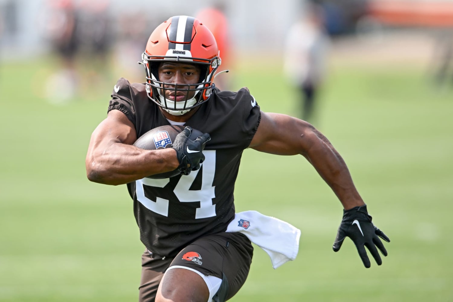 Nick chubb bulldozer cleveland browns football sportwear shirt