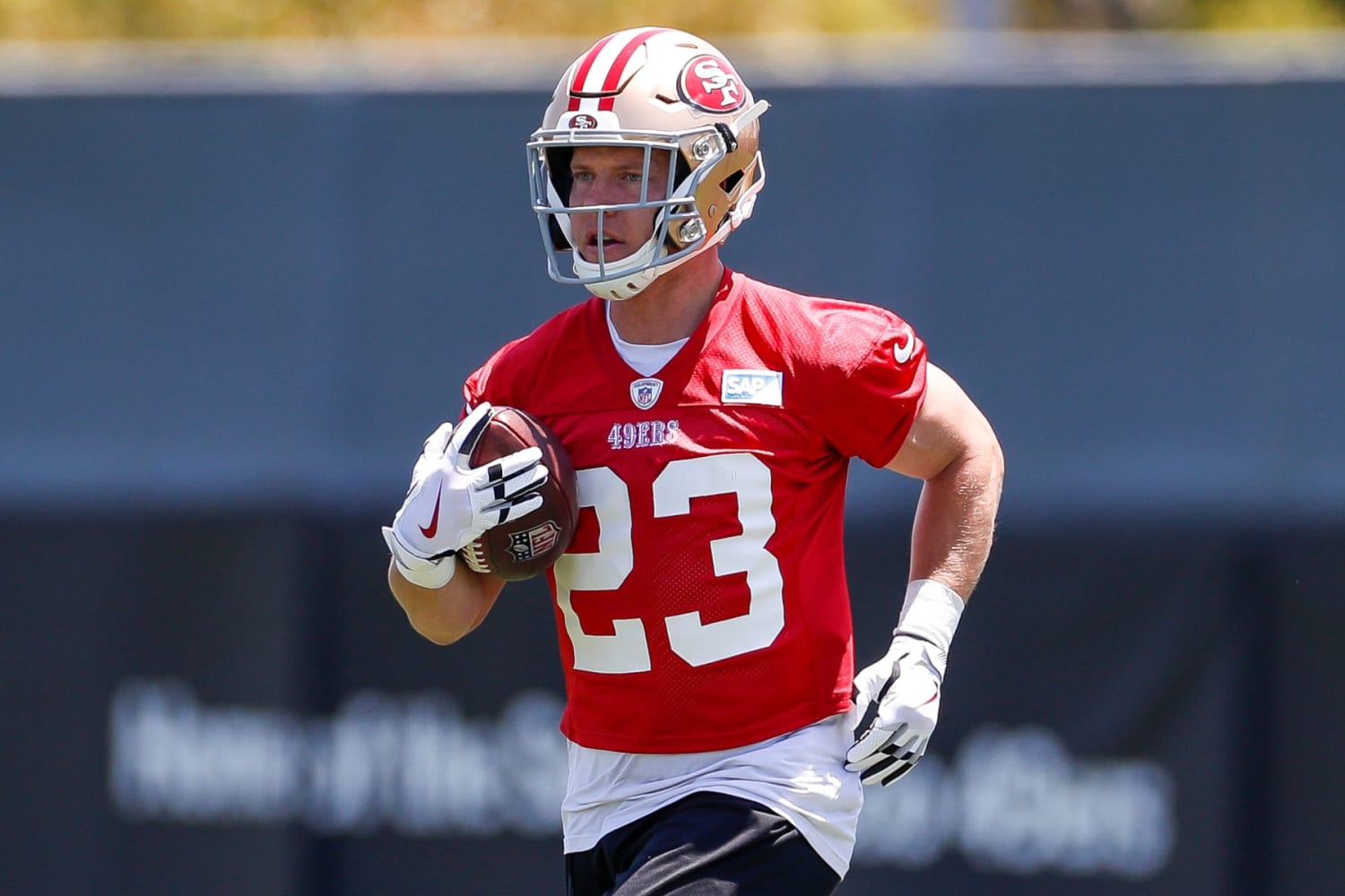 Christian McCaffrey Hurdles Cardinals Defender On the Way to his Second TD