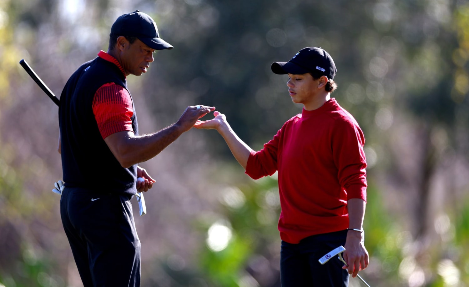 Tiger Woods, Mike Trout walk grounds of their new golf course 