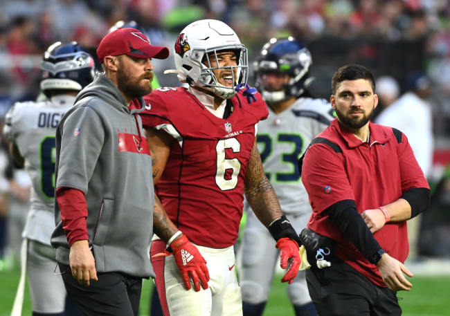 Watch: 49ers' Talanoa Hufanga and Cardinals' James Conner get into