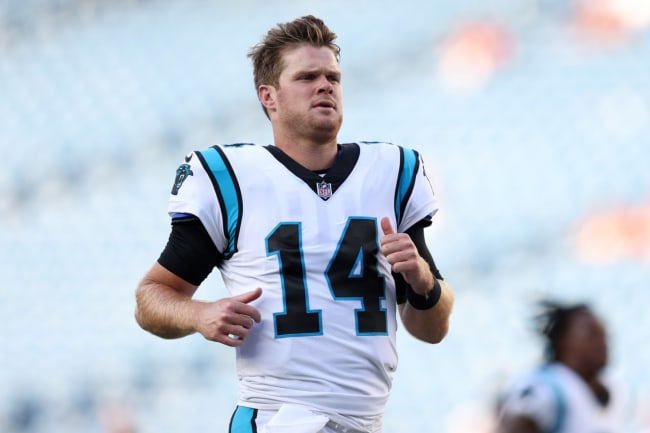 Sam Darnold's Panthers logo t-shirt a hit amongst NFL media