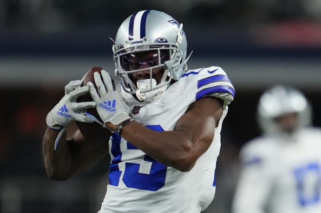 Dallas Cowboys wide receiver Michael Gallup (13) runs a pass route