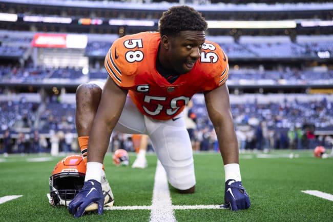 Bears LB Roquan Smith overcome with emotion after news of Robert Quinn trade  to Eagles broke during press conference