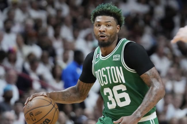Bleacher Report on X: Marcus Smart was helped to the locker room after an  apparent ankle injury. Prayers up 🙏  / X