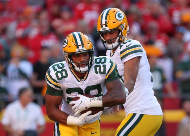 Ryan Wood on X: #Packers RB AJ Dillon is just a massive, massive
