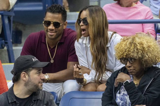 Ed Werder on X: On the field before his first preseason game as a #Broncos  QB, Russell Wilson with Ciara and family.  / X