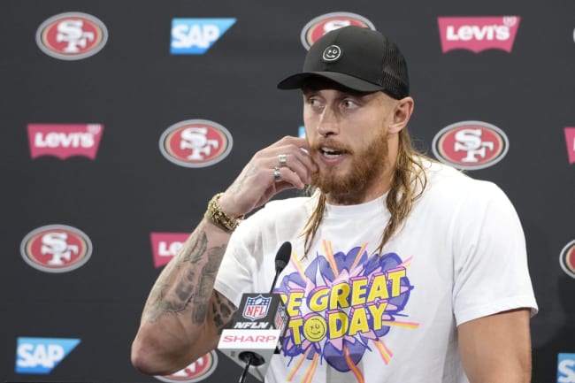 George Kittle Postgame T-Shirt Pays Tribute To Jimmy G/Erin