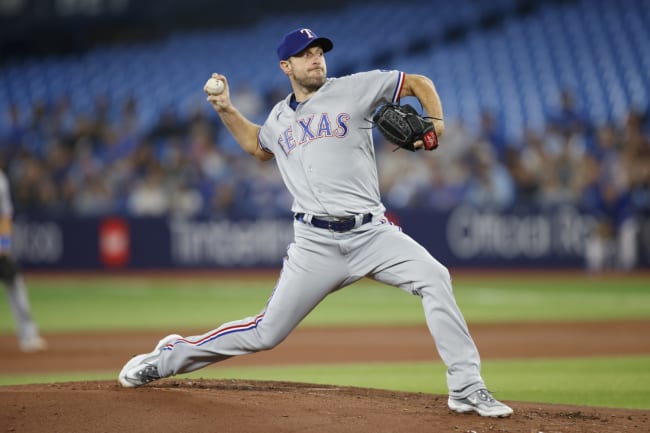 Rangers RHP Scherzer to miss rest of regular season because of strained  muscle in shoulder