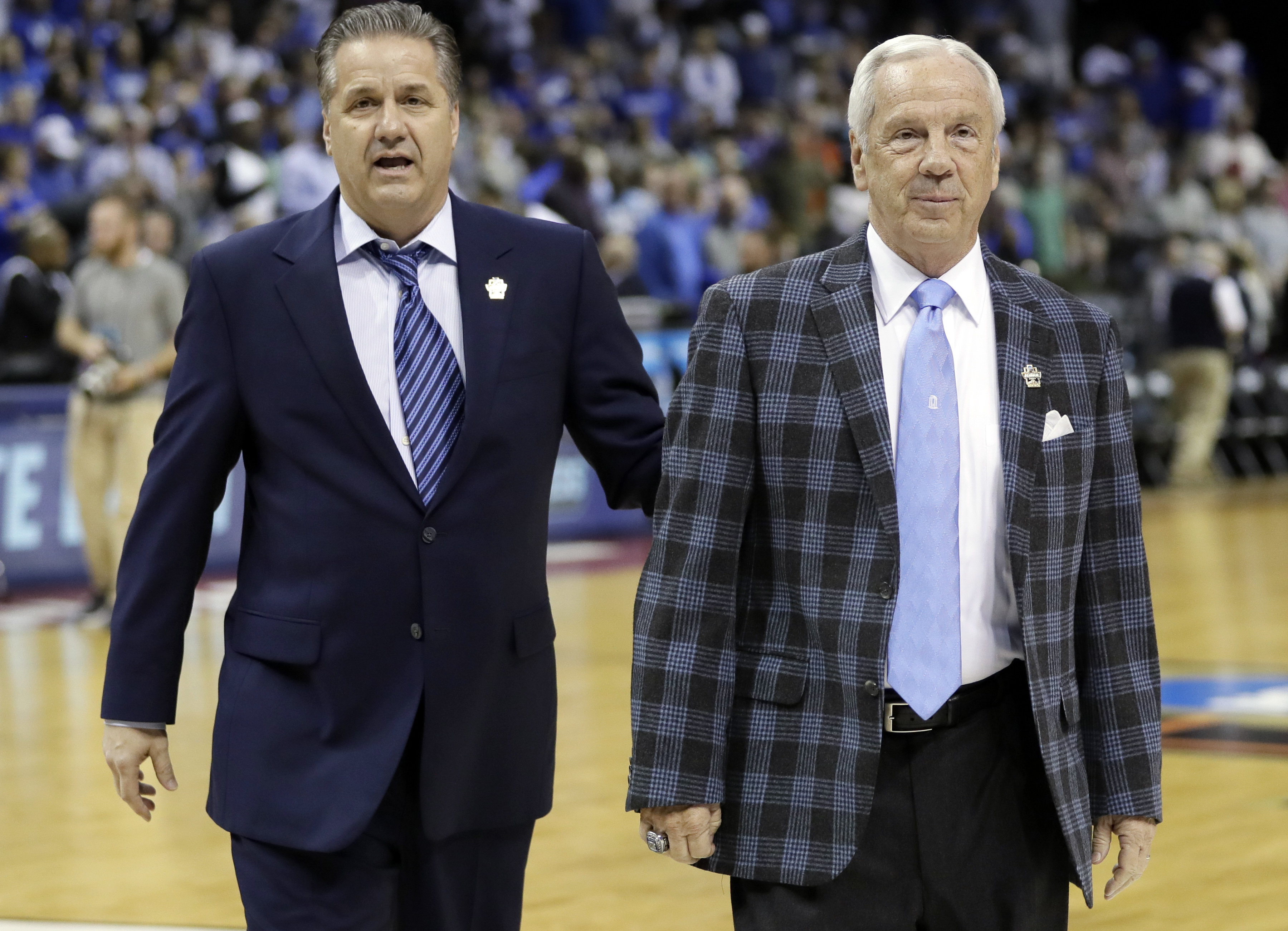 Kentucky's John Calipari Congratulates Roy Williams After Retirement from UNC