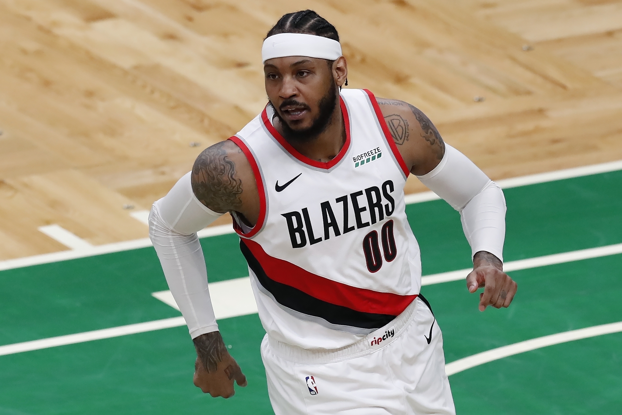 Carmelo Anthony leads Blazers past Bulls in best game of season