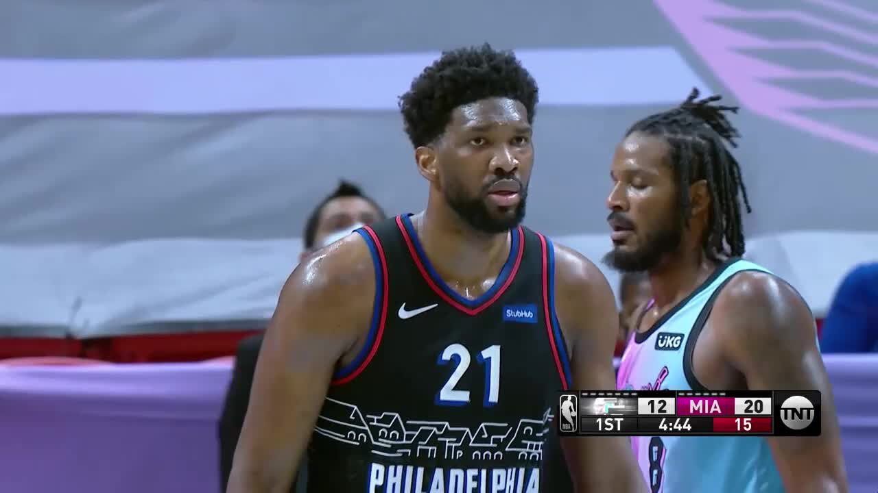 76ers Joel Embiid Dx Chop Celebration Inspired By Triple H Shawn Michaels In Wwf Bleacher Report Latest News Videos And Highlights