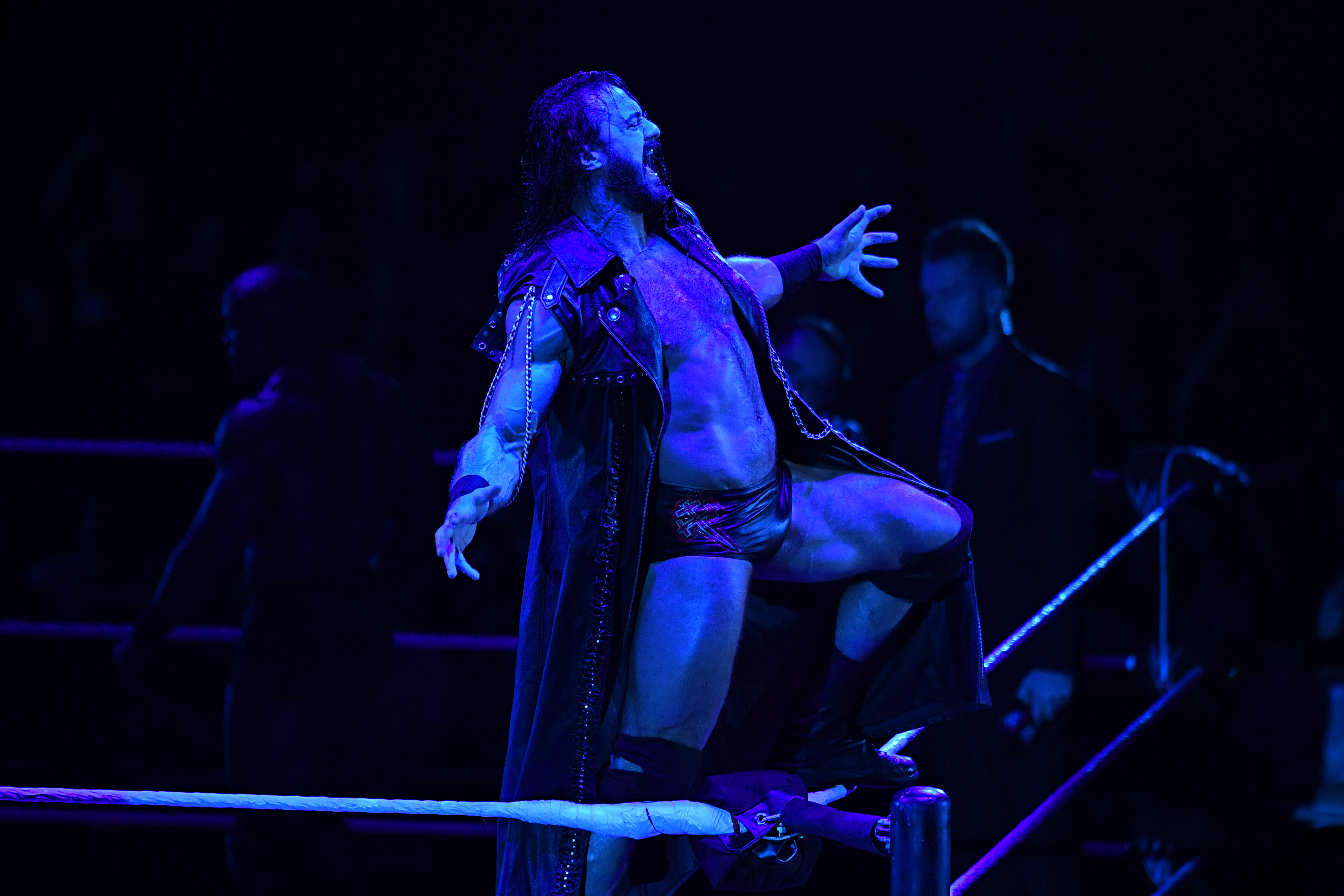 TOKYO,JAPAN - JUNE 29: Drew McIntyre enters the ring during the WWE Live Tokyo at Ryogoku Kokugikan on June 29, 2019 in Tokyo, Japan. (Photo by Etsuo Hara/Getty Images)