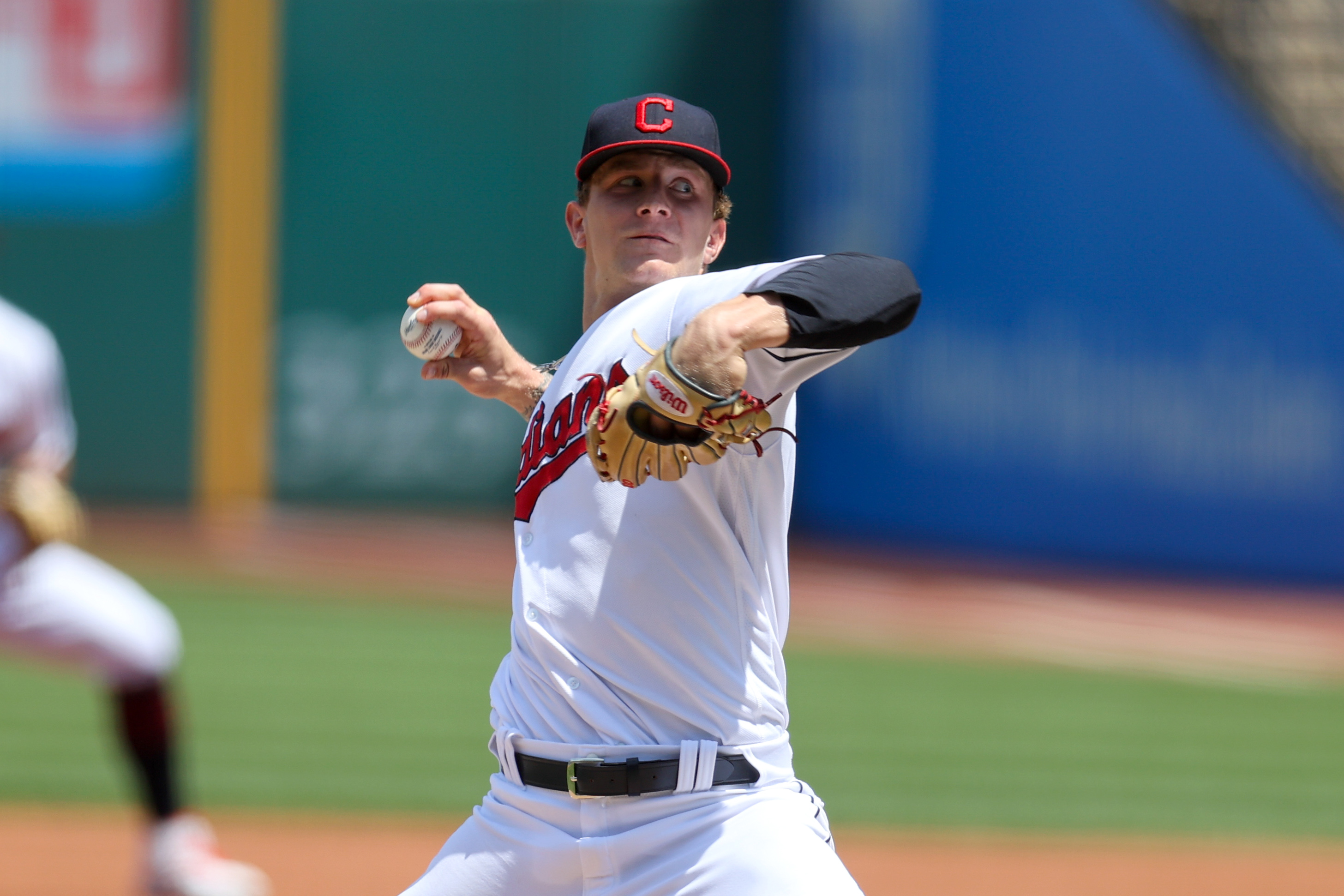 Cleveland Pitcher Zach Plesac Fractured Thumb 'Aggressively