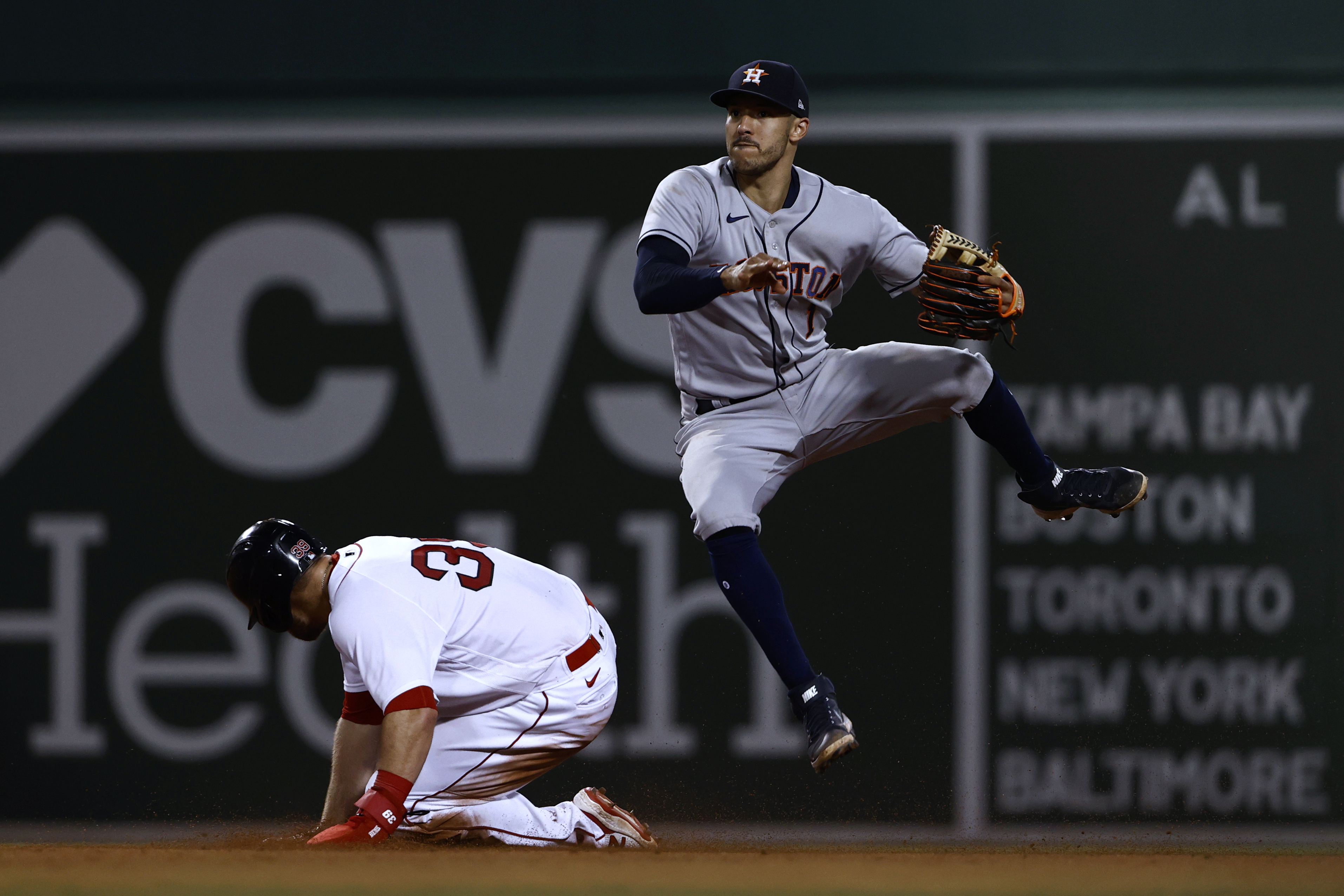 theScore on X: VIDEO: After some heated moments, Carlos Correa's