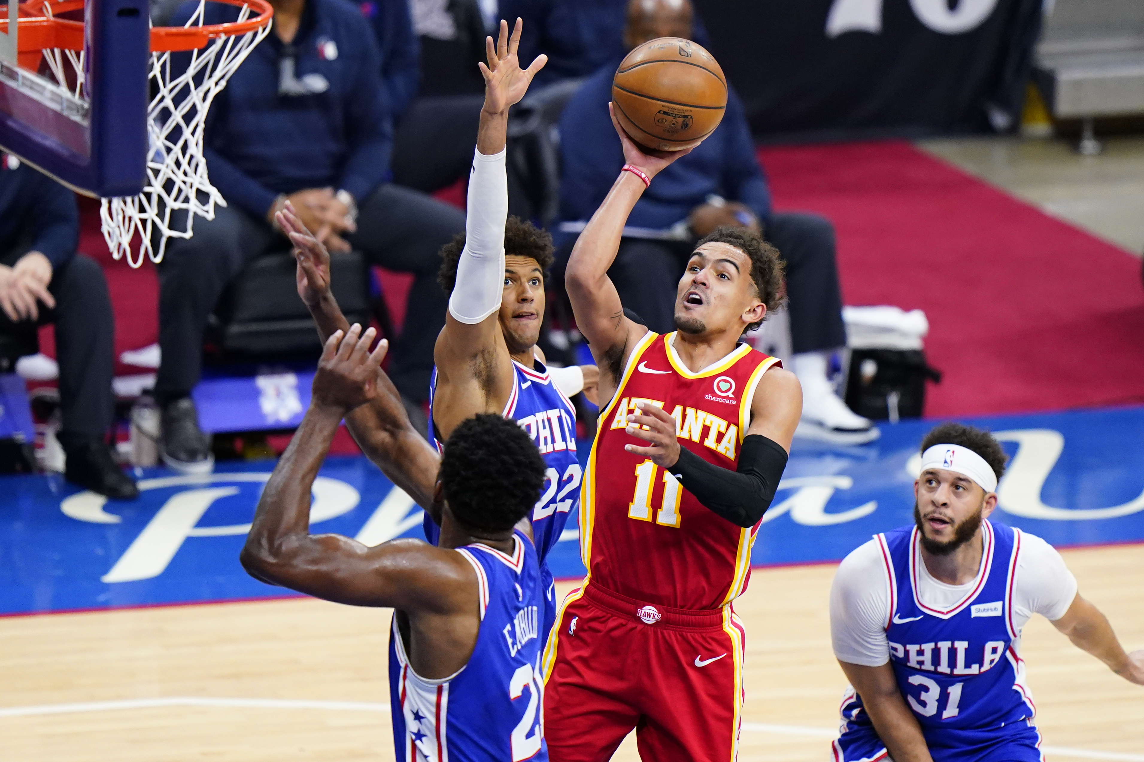 John Collins Wears Shirt With Photo of Dunk on Joel Embiid After Hawks Beat  76ers, News, Scores, Highlights, Stats, and Rumors