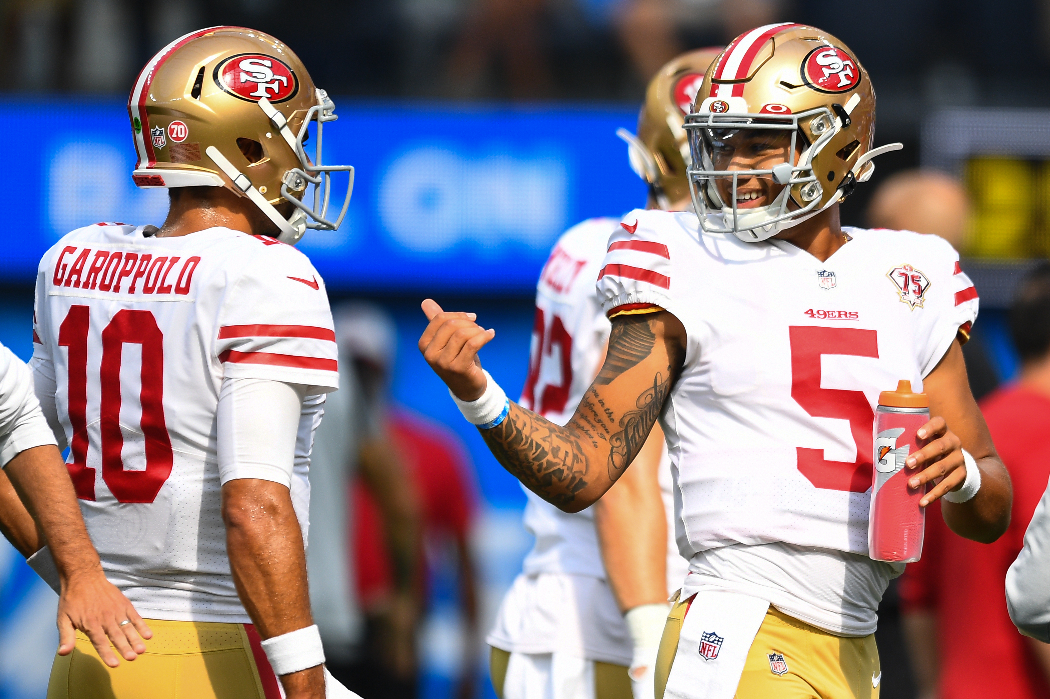 John Lynch says 49ers are 'very committed' to Trey Lance despite Jimmy  Garoppolo remaining on roster 