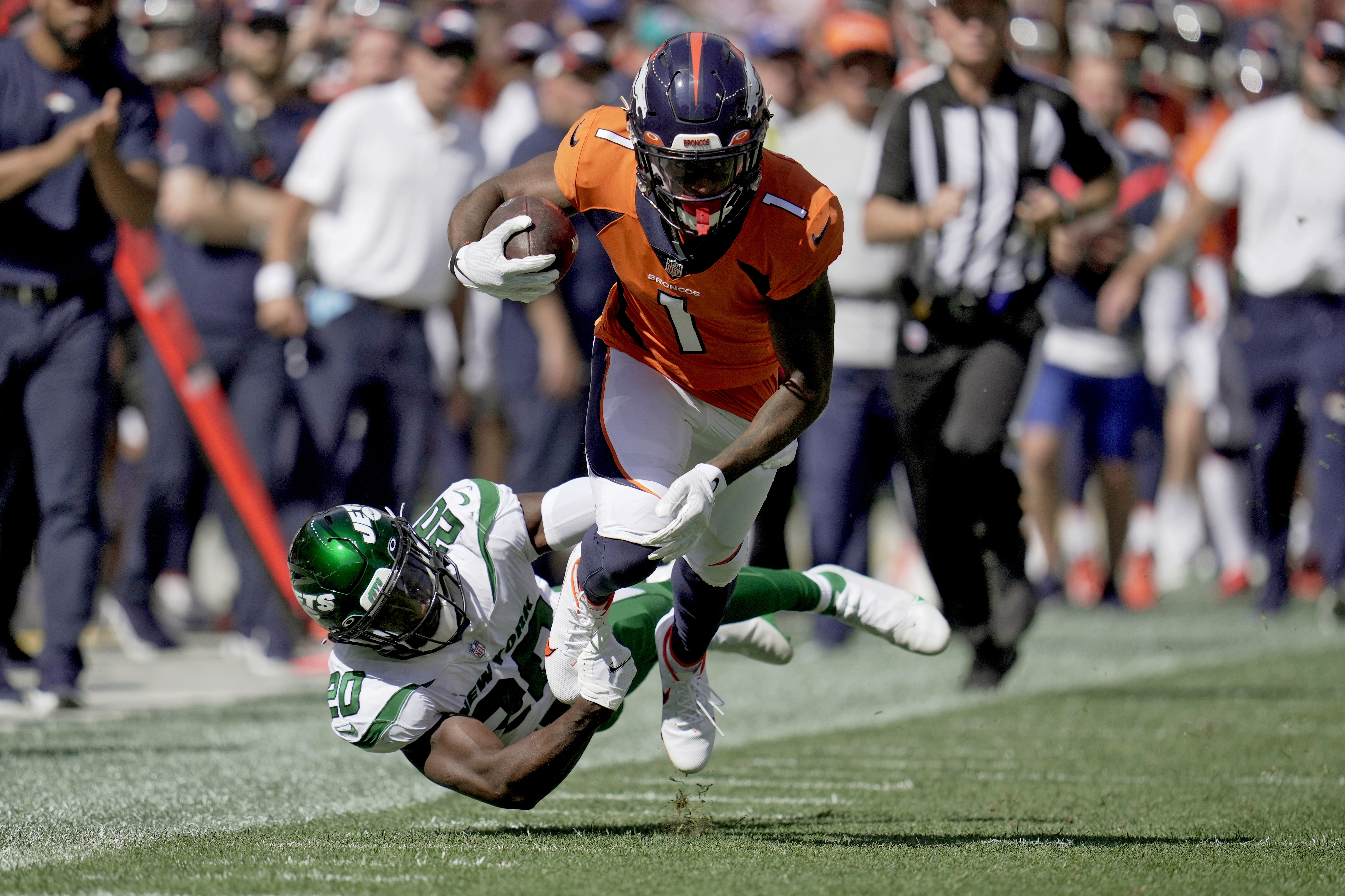 Report: Broncos' KJ Hamler Has Torn ACL; Out for Rest of Season