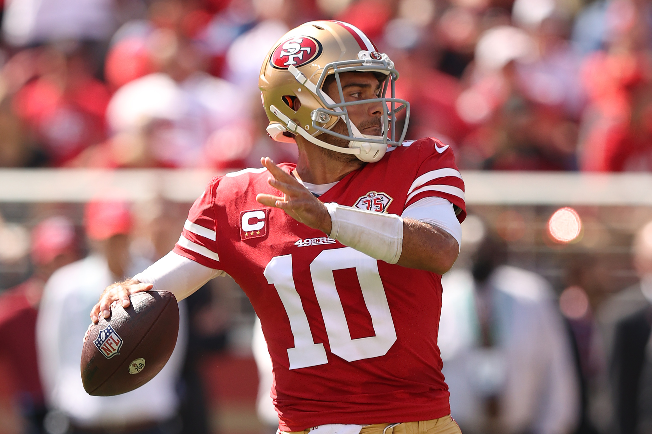 Jimmy Garoppolo's Status for 49ers vs. Texans Uncertain Because of Thumb Injury