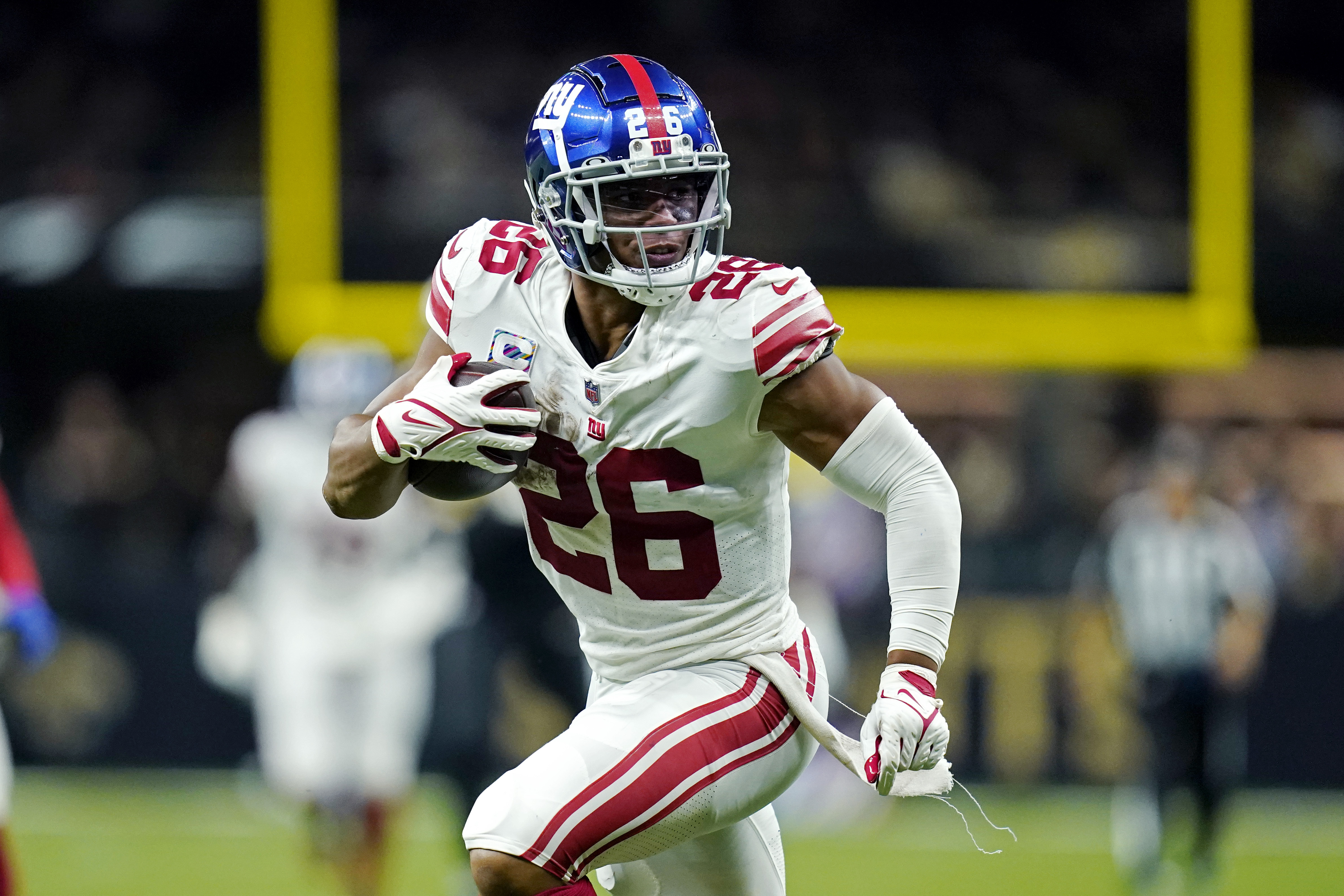 Giants' Saquon Barkley showing injury frustrations