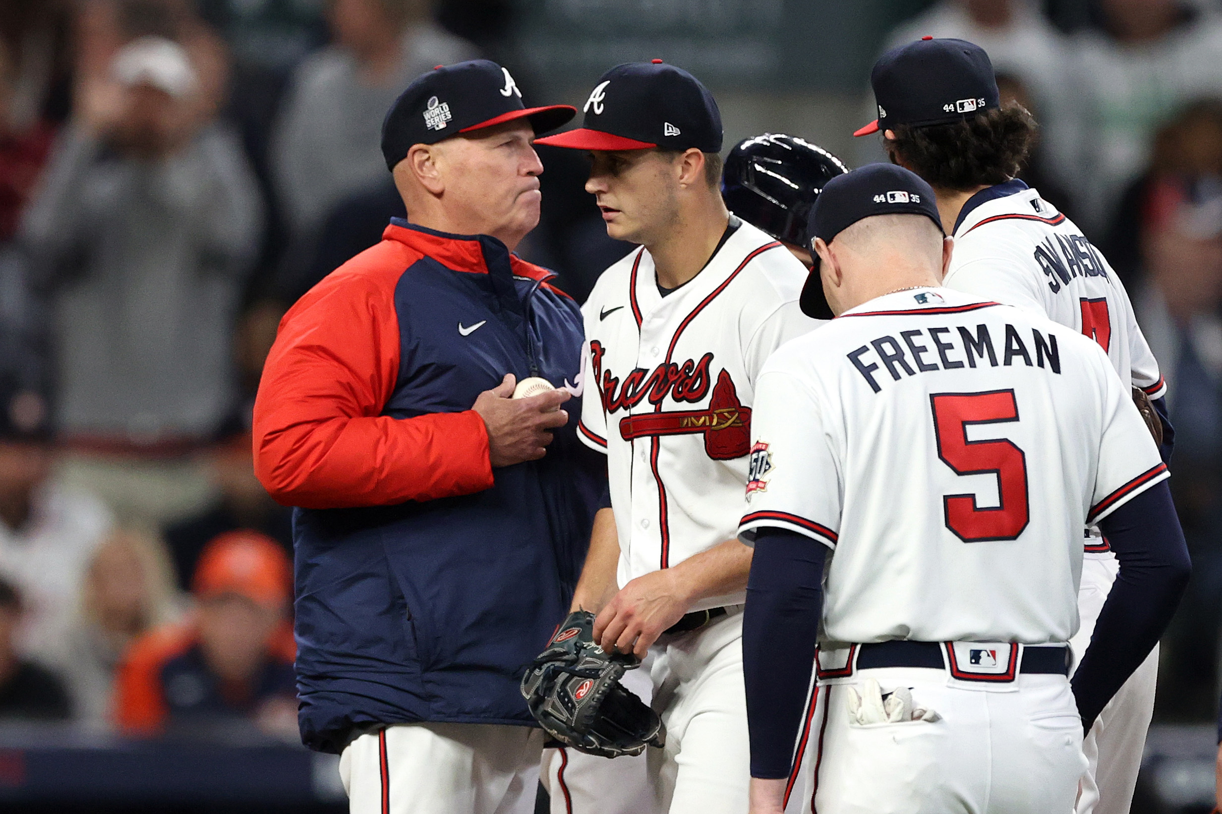 Crossing of line. Former MLB pitcher Brian Anderson slams Astros