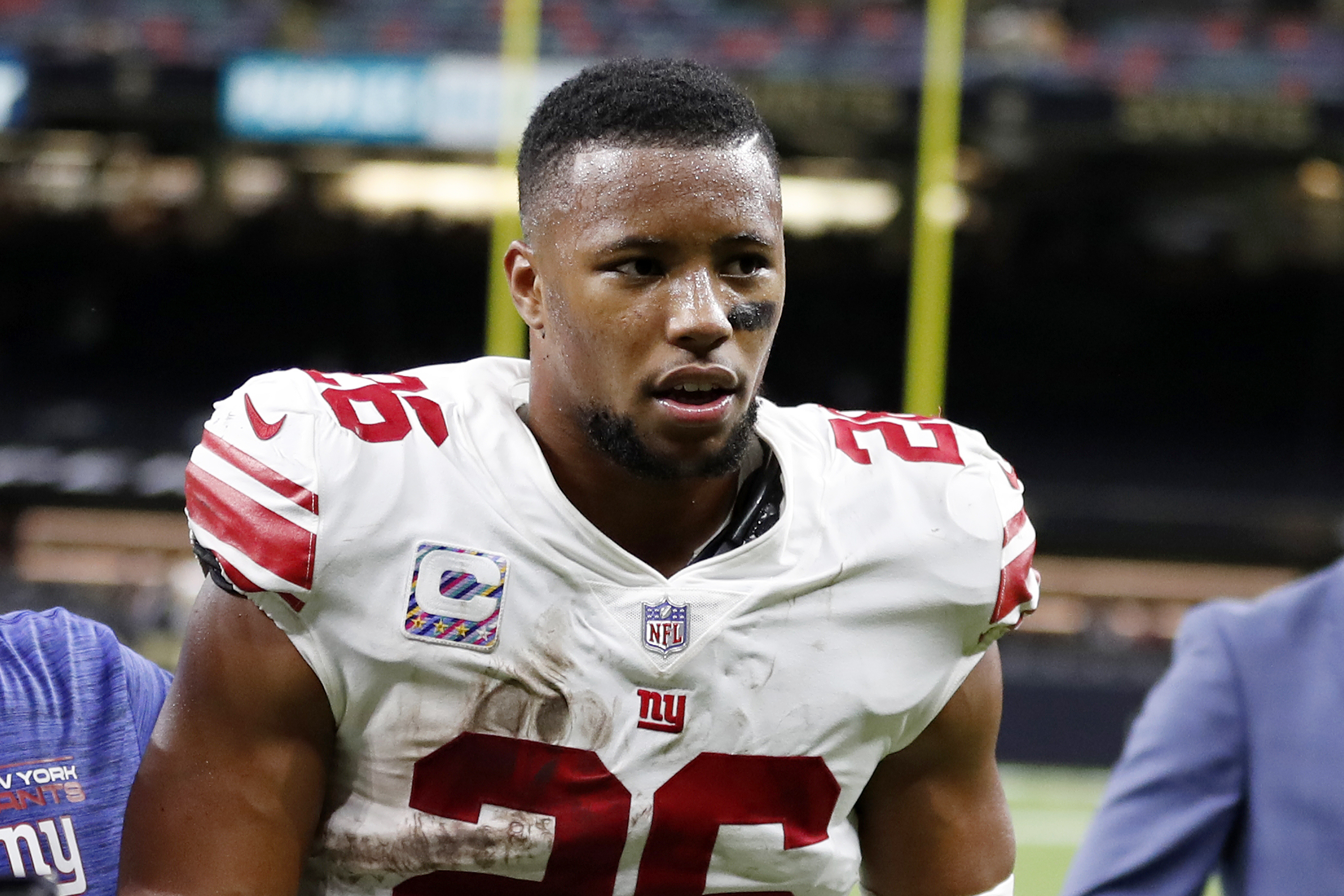 Saquon Barkley back practicing in limited capacity for New York Giants