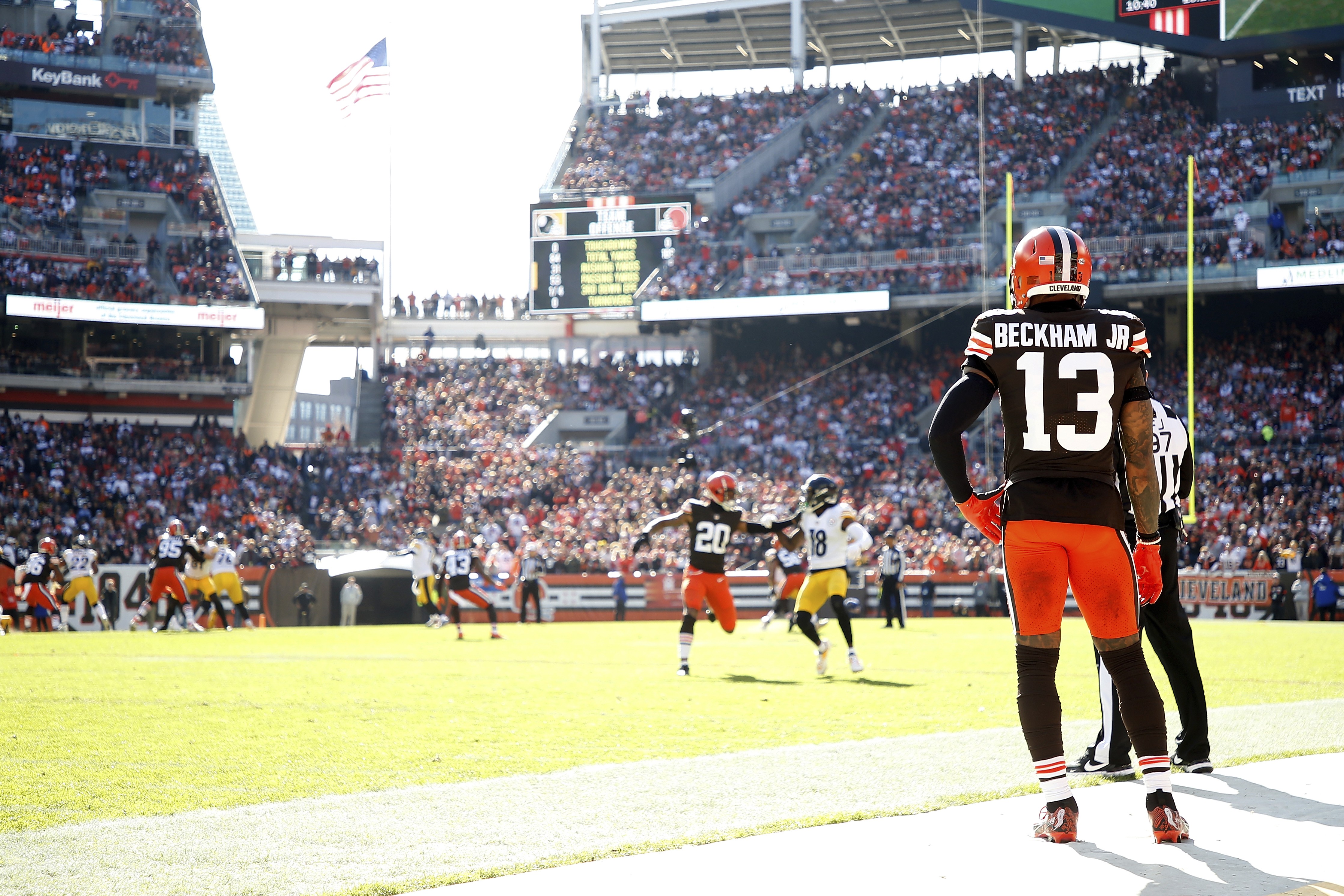 The stadium view of Browns' Odell Beckham Jr. turns up plenty in win.