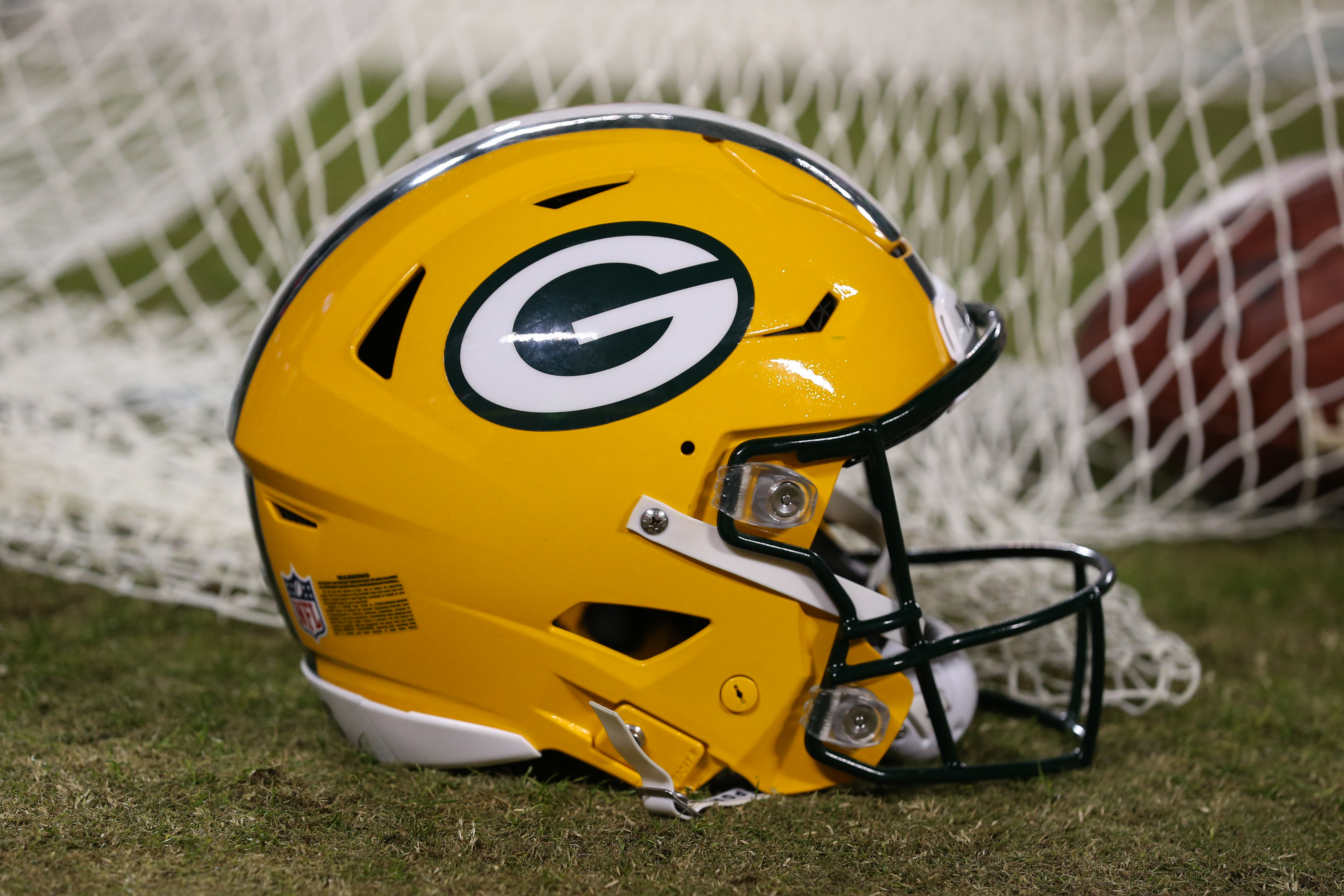KANSAS CITY, MO - NOVEMBER 07: A view of a Green Bay Packers helmet during an NFL game between the Green Bay Packers and Kansas City Chiefs on Nov 7, 2021 at GEHA Field at Arrowhead Stadium in Kansas City, MO. (Photo by Scott Winters/Icon Sportswire via Getty Images)