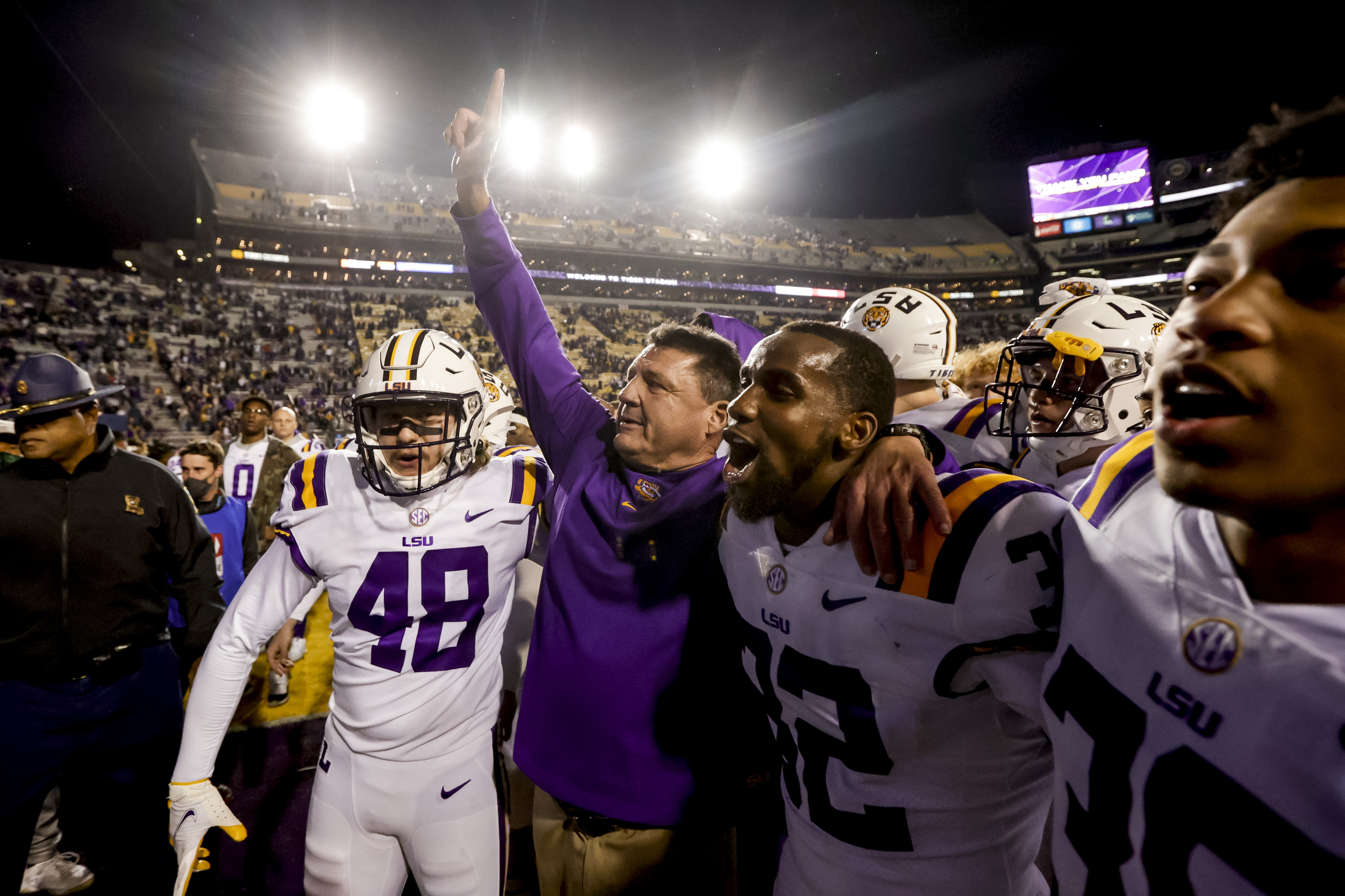 LSU, football coach Ed Orgeron to part ways at end of season