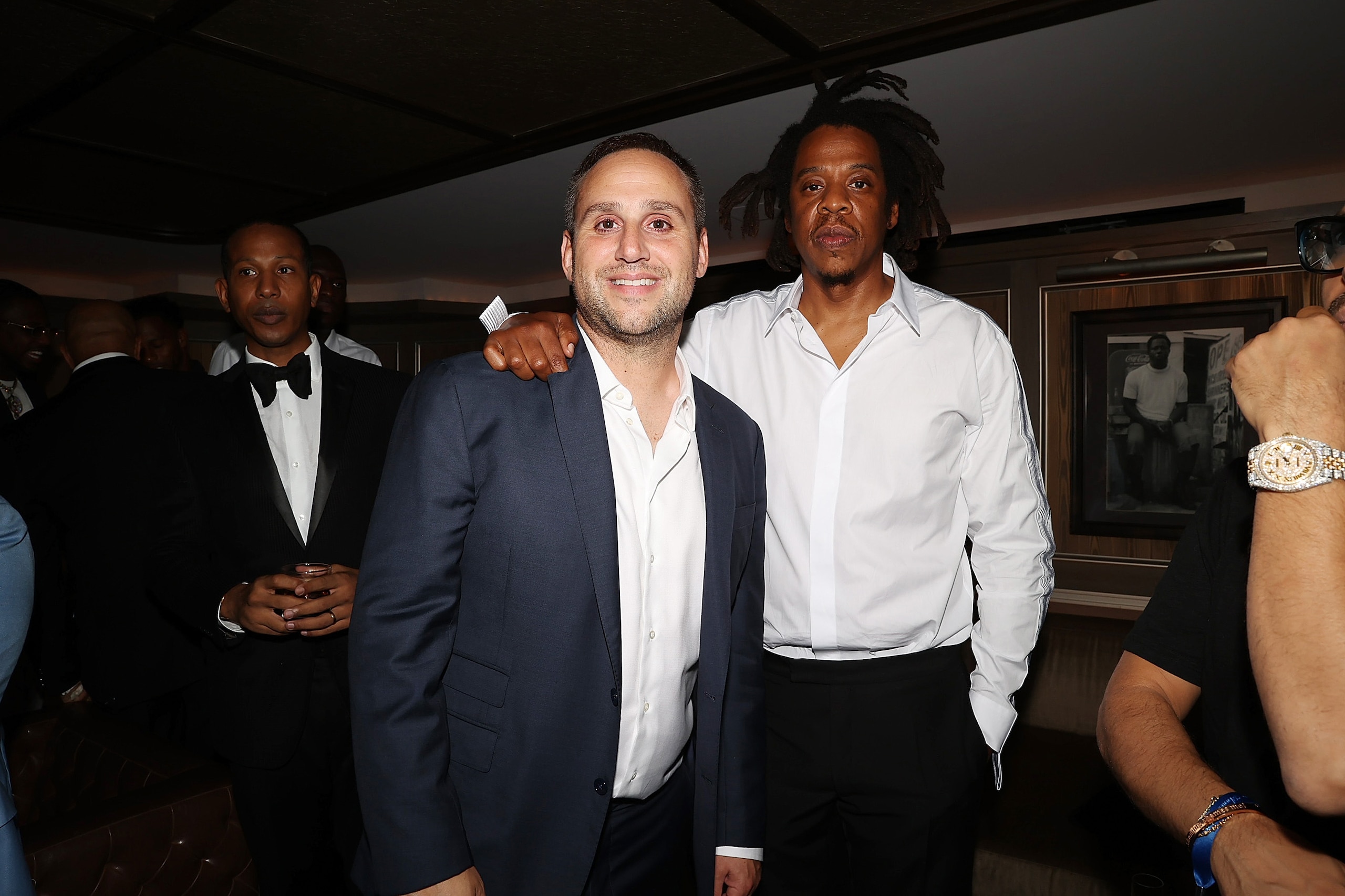 NEW YORK, NEW YORK - AUGUST 28: Michael Rubin and Jay Z attend 40/40 Club Celebrates 18-Year Anniversary With Star-Studded Event at 40 / 40 Club on August 28, 2021 in New York City. (Photo by Shareif Ziyadat/Getty Images for 40/40 Club) NEW YORK, NEW YORK - AUGUST 28: Michael Rubin and Jay Z attend 40/40 Club Celebrates 18-Year Anniversary With Star-Studded Event at 40 / 40 Club on August 28, 2021 in New York City. (Photo by Shareif Ziyadat/Getty Images for 40/40 Club)