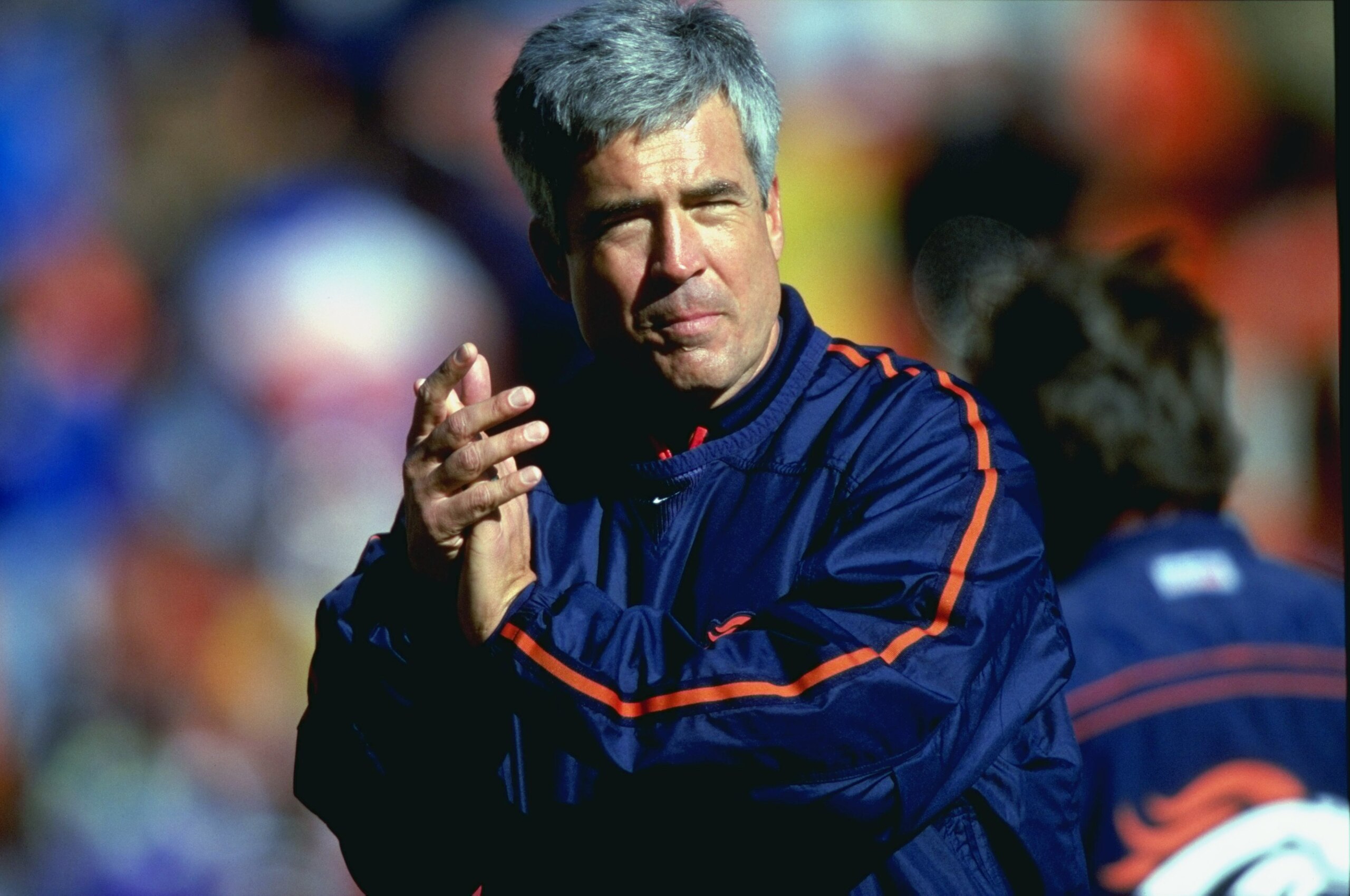 17 Jan 1999: Defensive Coordinator Greg Robinson of the Denver Broncos in action during the AFC Championship Game against the New York Jets at Mile High Stadium in Denver, Colorado. The Broncos defeated the Jets 23-10. Mandatory Credit: Brian Bahr  /Allsport