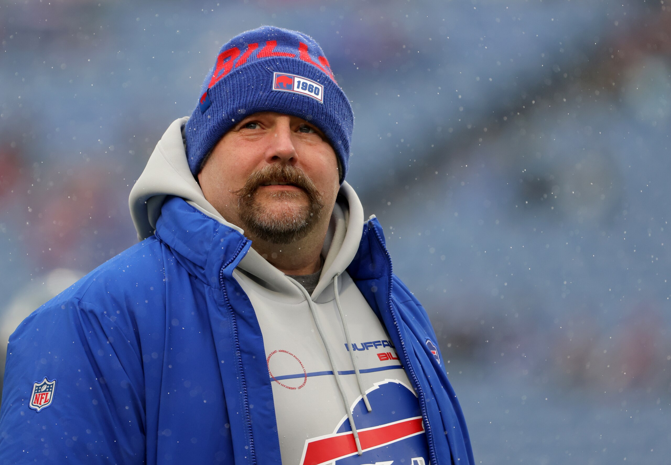 ORCHARD PARK, NEW YORK - DECEMBER 19: Buffalo Bills offensive coordinator Brian Daboll before a game against the Carolina Panthers at Highmark Stadium on December 19, 2021 in Orchard Park, New York. (Photo by Timothy T Ludwig/Getty Images) ORCHARD PARK, NEW YORK - DECEMBER 19: Buffalo Bills offensive coordinator Brian Daboll before a game against the Carolina Panthers at Highmark Stadium on December 19, 2021 in Orchard Park, New York. (Photo by Timothy T Ludwig/Getty Images)