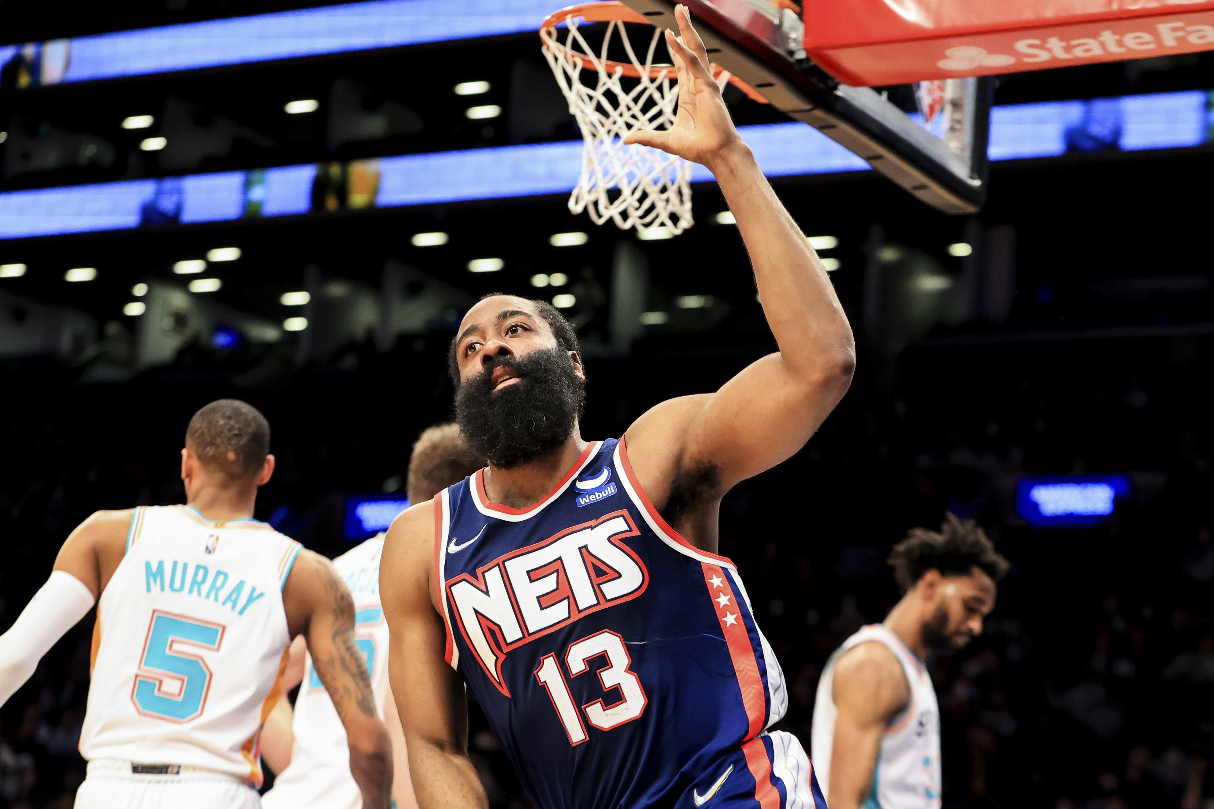 James Harden Won't Play for Nets vs. Warriors Because of Hand Injury