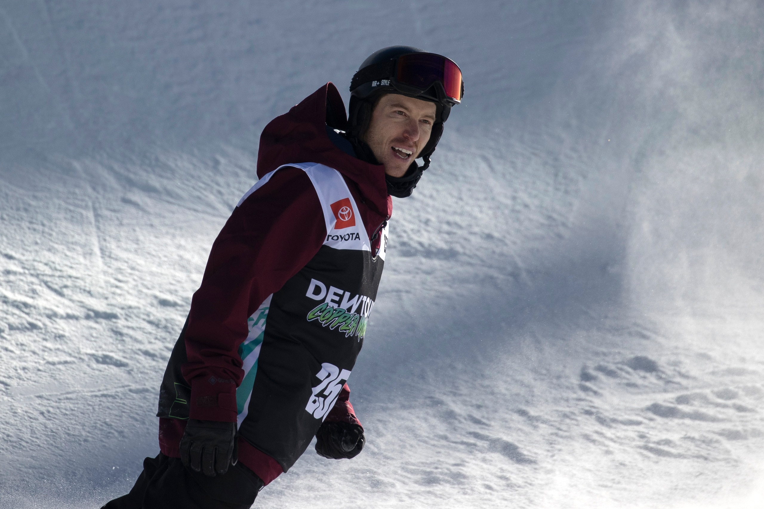 Shaun White, of the United States, after his third run in the snowboarding halfpipe finals, Sunday, Dec. 19, 2021, during the Dew Tour at Copper Mountain, Colo. (AP Photo/Hugh Carey) Shaun White, of the United States, after his third run in the snowboarding halfpipe finals, Sunday, Dec. 19, 2021, during the Dew Tour at Copper Mountain, Colo. (AP Photo/Hugh Carey)