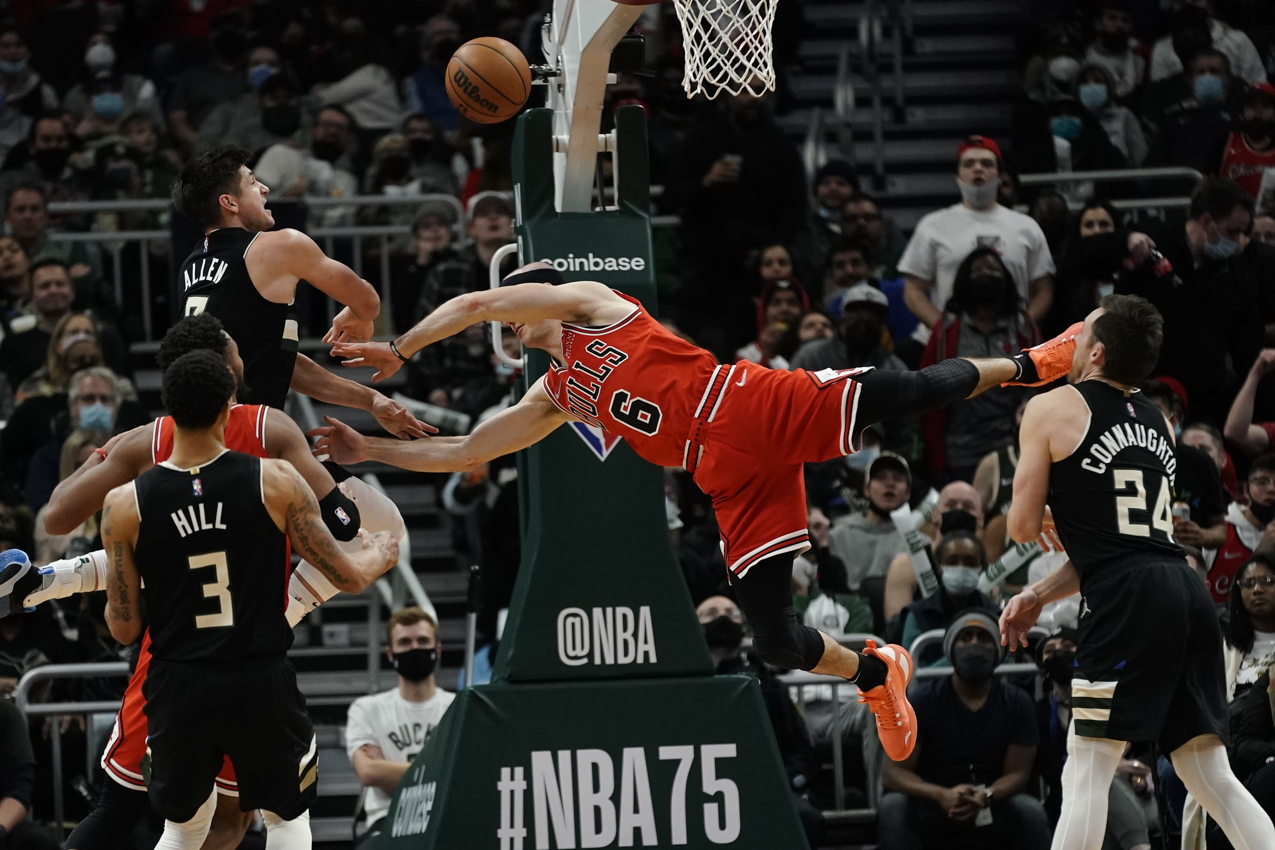 Bucks' Grayson Allen Suspended After Injuring Bulls' Alex Caruso on Flagrant Fou..