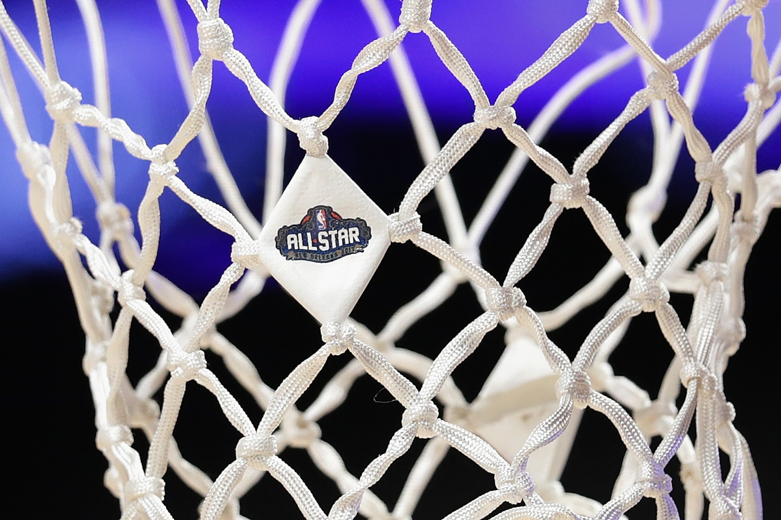 NEW ORLEANS, LA - FEBRUARY 17:  The 2017 NBA All-Star logo is seen on a net prior to the 2017 BBVA Compass Rising Stars Challenge at Smoothie King Center on February 17, 2017 in New Orleans, Louisiana.  (Photo by Ronald Martinez/Getty Images)