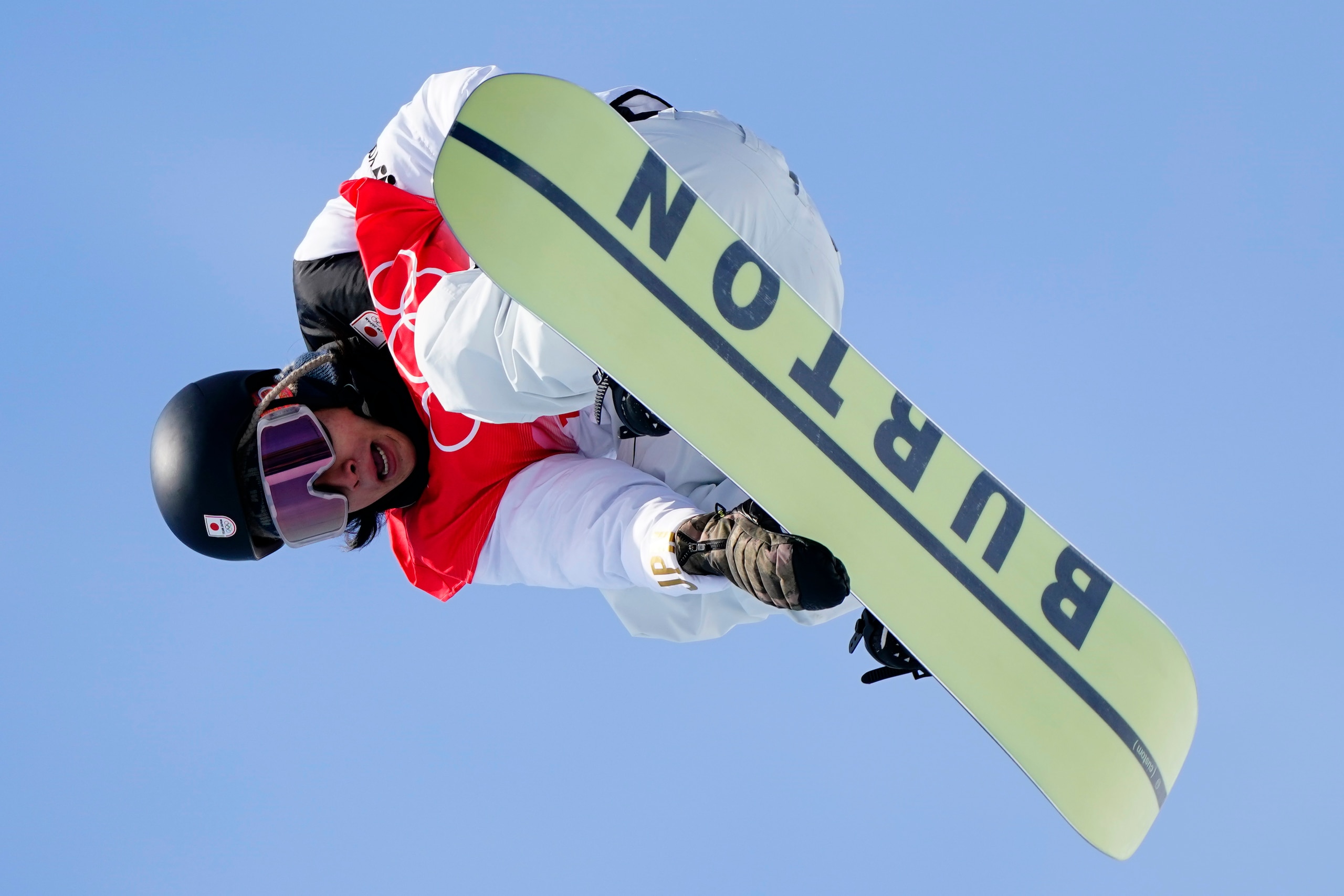 Japan's Kaishu Hirano competes during the men's halfpipe finals at the 2022 Winter Olympics, Friday, Feb. 11, 2022, in Zhangjiakou, China. (AP Photo/Frank Franklin II)