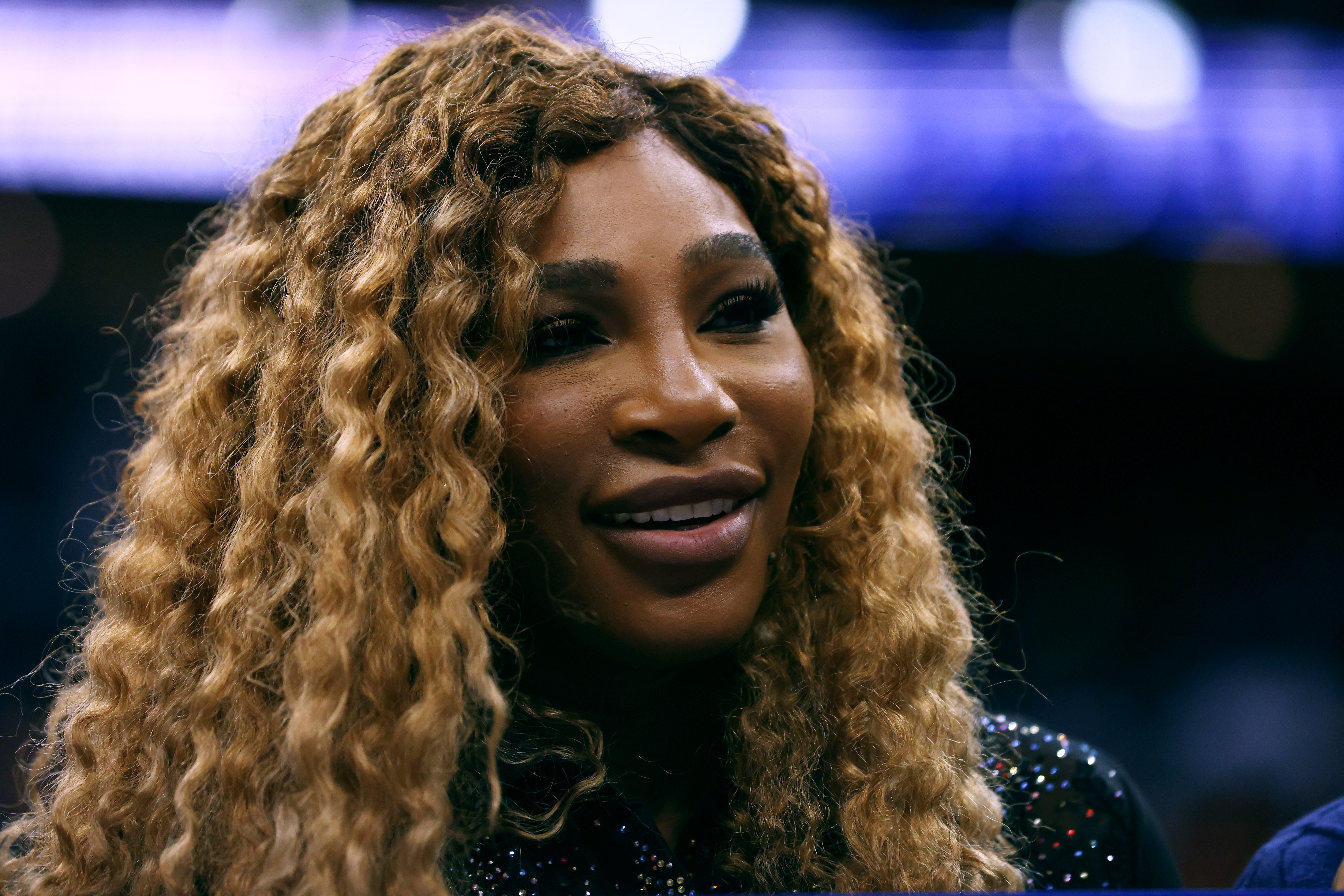 NEWARK, NJ - DECEMBER 18: Tennis star Serena Williams attends the Legacy Classic HBCU Basketball Invitational at Prudential Center on December 18, 2021 in Newark, New Jersey. (Photo by Rich Schultz/Getty Images)